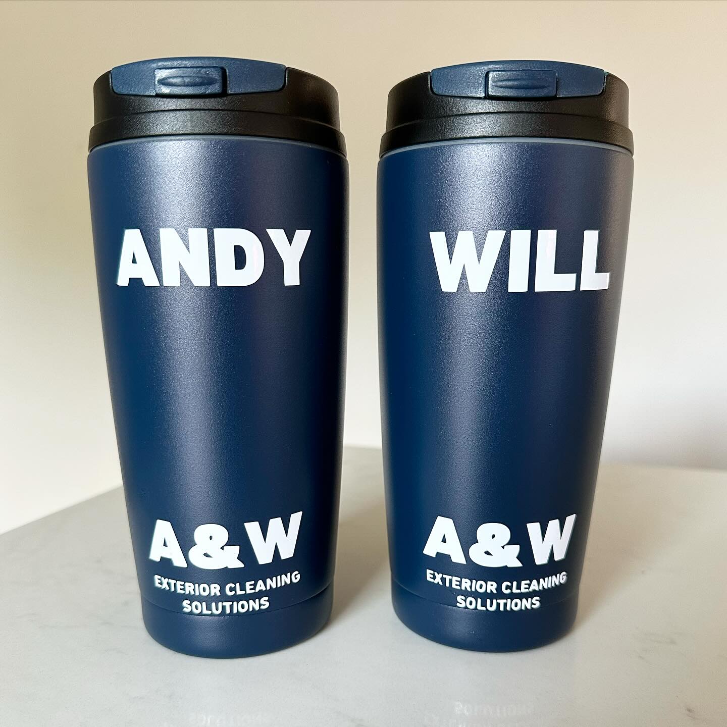 Delighted to have made these personalised cups for Andy & Will, co-owners of @awexteriorcleaningsolutions. If you love a before and after photo then give these guys a follow for awesome cleaning results! #personalisedcup #keepitinthefamily