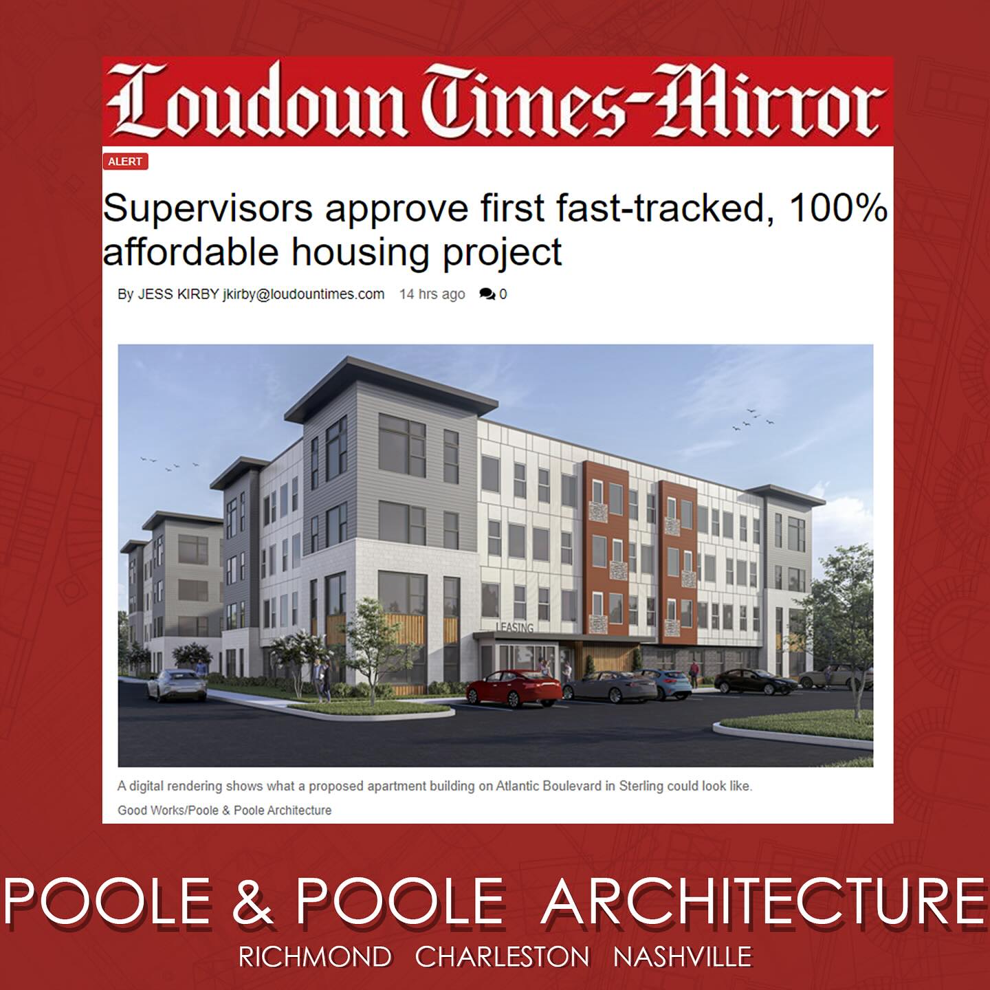 As architects, we love the opportunity to be innovators! Our next project in Loudon County is just that; its one of the first in an unofficial pilot program to create all affordable housing developments in the county. We are proud to be partners with our clients to create beautiful housing that’s also obtainable to all! Read more about it at the link in our bio!