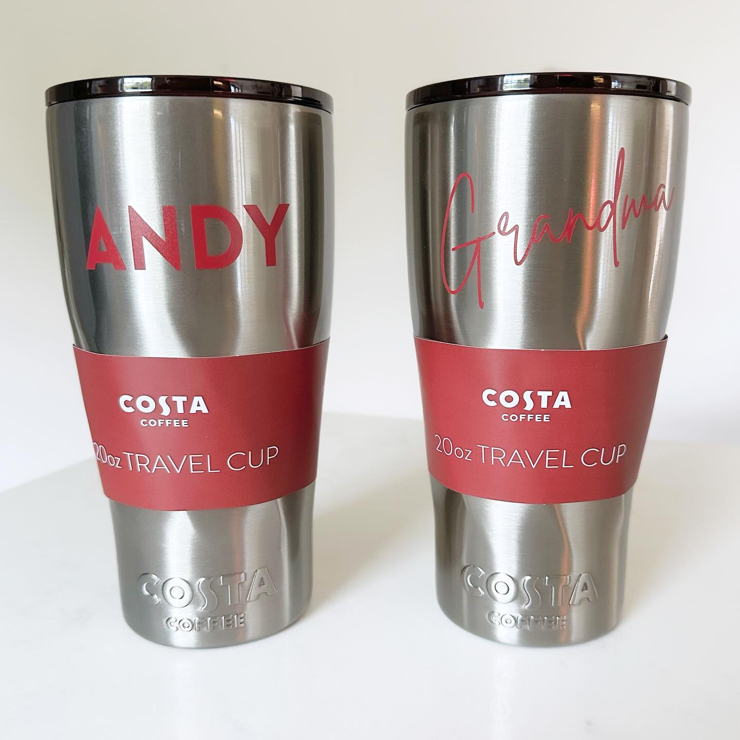 For anyone who loves a large coffee, these personalised XL Costa Coffee cups are perfect! Let’s hope Andy & Grandma like theirs! Shop via shopping bag icon. #costa #costacoffeeuk #costacoffee #personalisedcups #personalisedcupsuk @costacoffee @costacoffeegodalming @costa_coffeegodalming @costagodalming @costagoldsworthpark