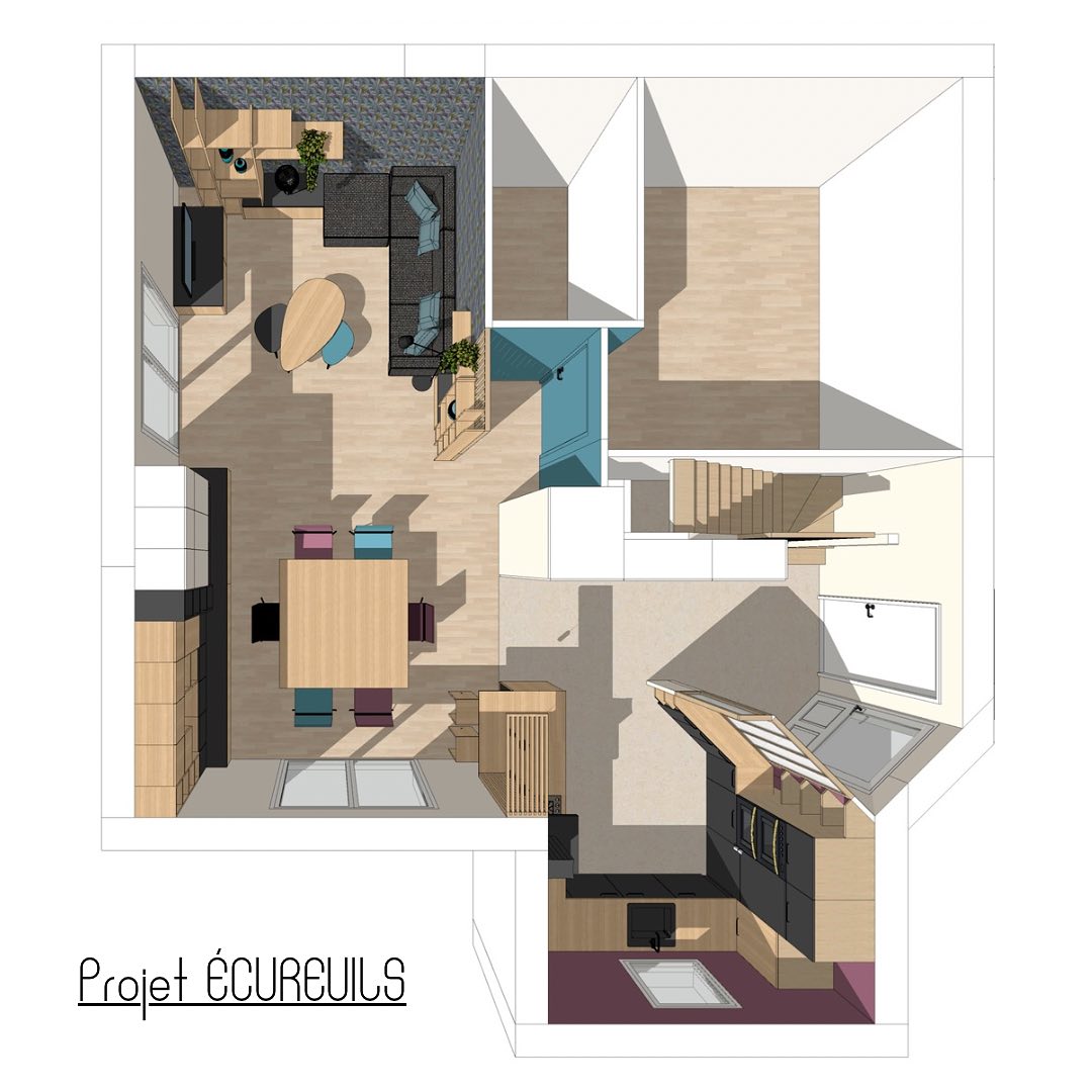 • Projet Écureuils •
Primo-accédants à Kervignac, de jeunes propriétaires viennent d’acquérir une maison occupée initialement par une personne handicapée.
Ils m’ont sollicité pour redéfinir les espaces et leur trouver des solutions de rangements facilement réalisables à moindre coût. Comme ils viennent d’acheter des chaises et une table de salle à manger, ils souhaiteraient également trouver une harmonie générale cohérente.
Problématiques:
➡️ Les espaces sont complètement ouverts les uns sur les autres pour permettre la circulation aisée d’un fauteuil roulant. Cet aménagement ne correspond pas à leur de mode vie et leurs besoins.
➡️ L’entrée inexistante donne l’impression d’une porte de service dans la cuisine,
➡️ Elle-même circulaire et démodée.
➡️ La large porte des toilettes ouvre face à cette dernière.
➡️ Le manque de rangements les pénalisent fortement, et ils se sentent débordés et désorganisés.
➡️ Les chaises sont de coloris bleu turquoise et prune.
Solutions apportées:
📌Je leur ai proposé de créer une vraie zone d’entrée, en prévoyant une séparation visuelle vers la pièce de vie pour intimiser l’ensemble.
📌La porte des toilettes (diminuée) prendra du recul par un agencement sur le pourtour ce qui la rendra moins présente.
📌La cuisine sera ré-agencée.
📌Des propositions seront faites pour optimiser l’espace salon / salle à manger.
📌Les planches d’ambiances fixeront l’harmonie et l’équilibre général.
🏠 Vous aussi, comme mes clients, allez ou venez d’emménager dans votre futur cocon, mais vous ne savez pas comment l’agencer au mieux?
Je peux vous aider, il suffit juste de prendre contact avec moi:
👉🏻 contact@lateliervm.fr
🙏🏼 Et si vous avez aimé ce post, n’hésitez pas à liker!
#ploemeur
#lorient
#larmorplage
#guidel
#decorationinterieur
#decoration
#architectureinterieure