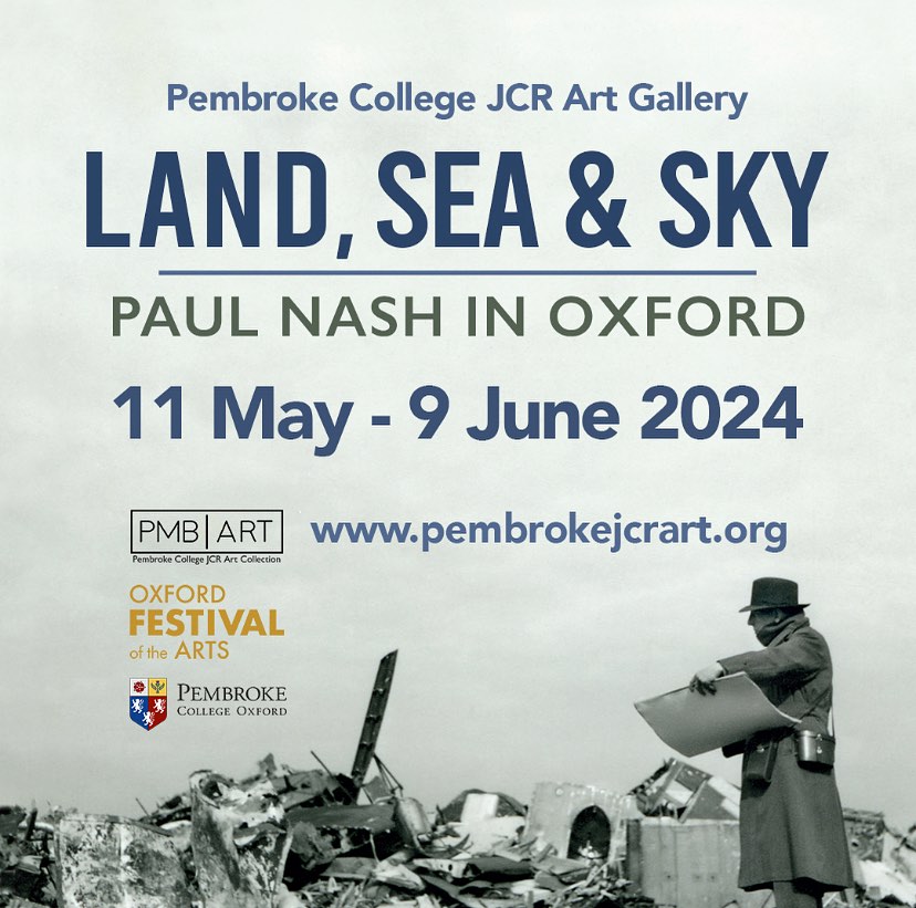 Land, Sea and Sky | Paul Nash in Oxford
From the 11th May - 9th June. Gallery open 11am-4pm on weekends and
4pm-7pm on Thursday & Friday.
The exhibition will be open for half an hour before and after each of the events linked to it. Entry is free, however booking is recommended.
In summer 2024, Land, Sea, and Sky will draw on the holdings of the Ashmolean Museum, the Tate archives, a number of Oxford colleges and private collections, seeking to bring the work of renowned British surrealist painter and war artist Paul Nash to a new generation of viewers – shedding light on the Oxfordshire locations that inspired his work and the Oxonian women who supported him. This project is in collaboration with Oxford Festival of the Arts and a team of curators, writers, researchers and art historians from across the country.
For more information on linked events, click the link in our bio to access our website.