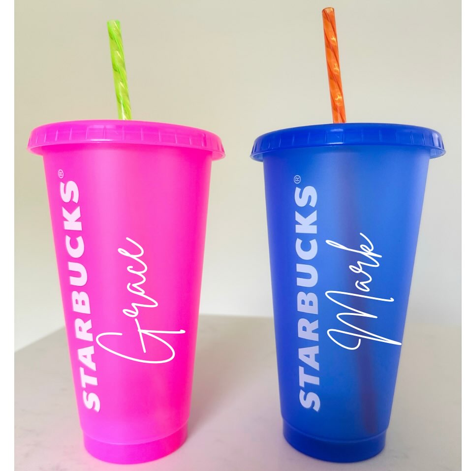 We’re loving these bright cold cups from Starbucks complete with contrasting straw! Shop via shopping bag icon!