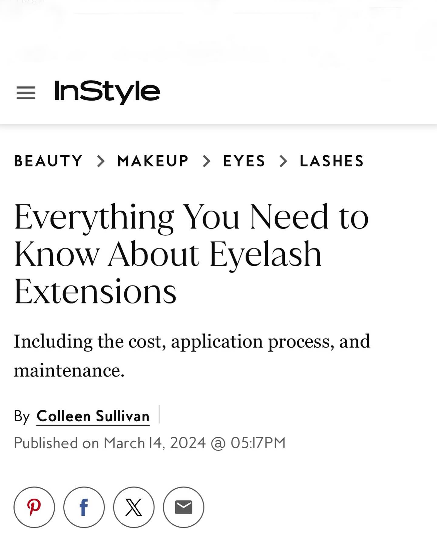 Thank you @instylemagazine for interviewing us for their “Everything You Need to Know About Eyelash Extensions” article.
Full story in bio ❤️