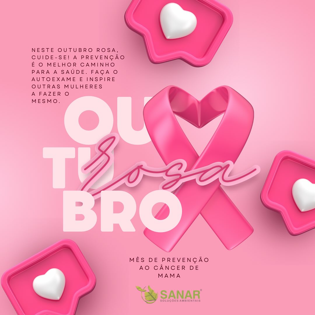 Outubro Rosa
.
Uma luta de todos!
.
Mês de prevenção ao câncer de mama