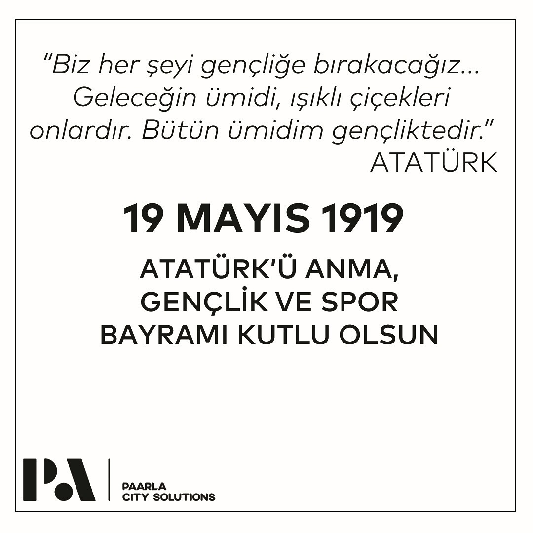 19 MAYIS ATATÜRK’Ü ANMA GENÇLİK VE SPOR BAYRAMI KUTLU OLSUN