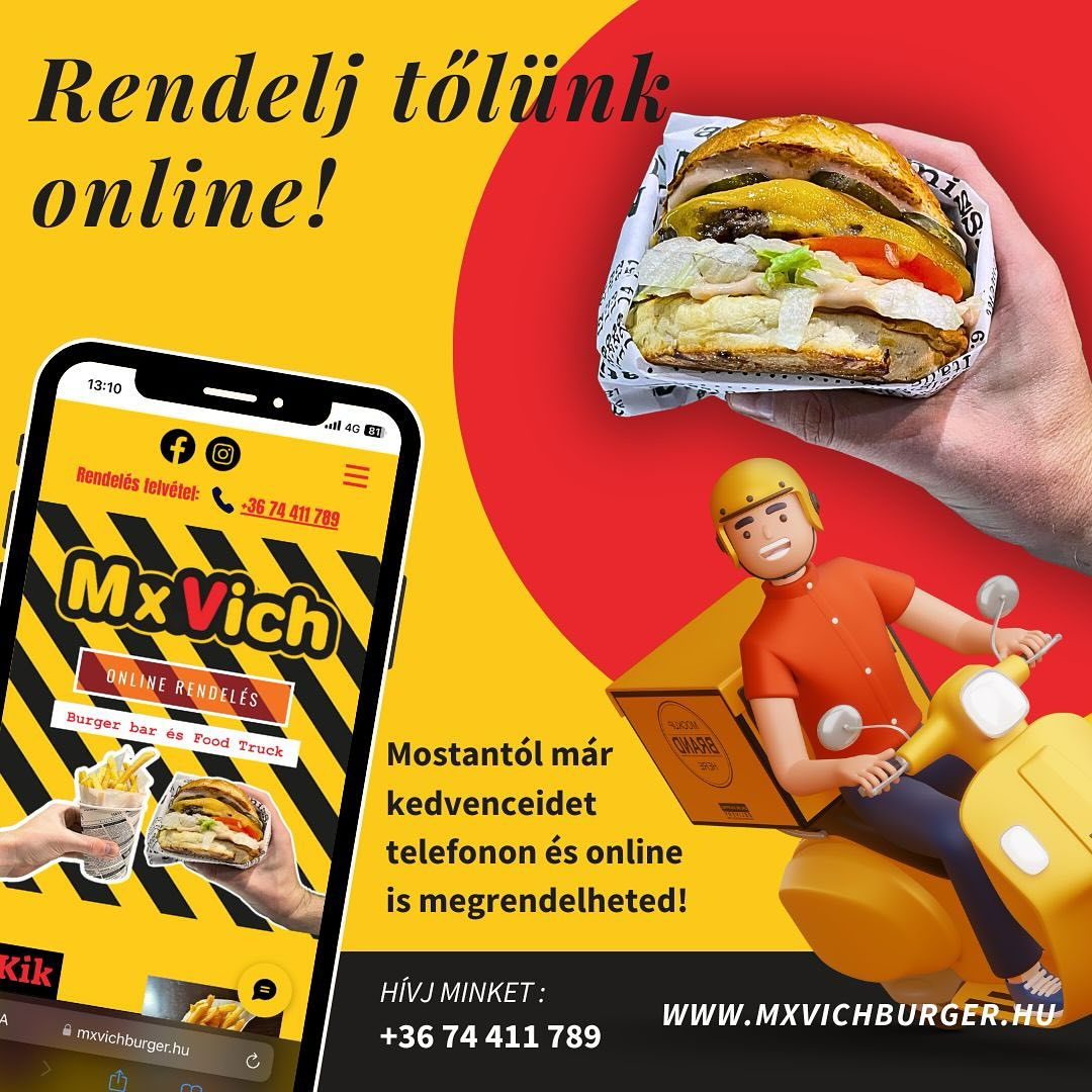 Örömmel bejelentjük, hogy mostantól újra otthonról élvezhetitek ízletes burgereinket és a többi ételeinket. Csupán néhány kattintás választ el a tökéletes választástól! 🍔🍟
Rendelésfelvétel:
📞+36 74 411 789
💻www.mxvichburger.hu