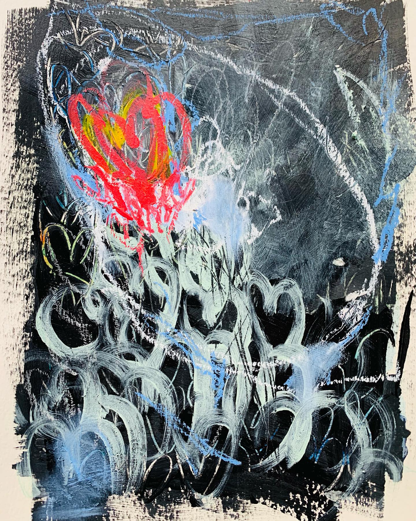 9x12” acrylique et technique mixte sur papier
#2 de la série «Mon petit coeur »
#artoftheday #abstract #abstractartists #artistofmontreal #montrealartist