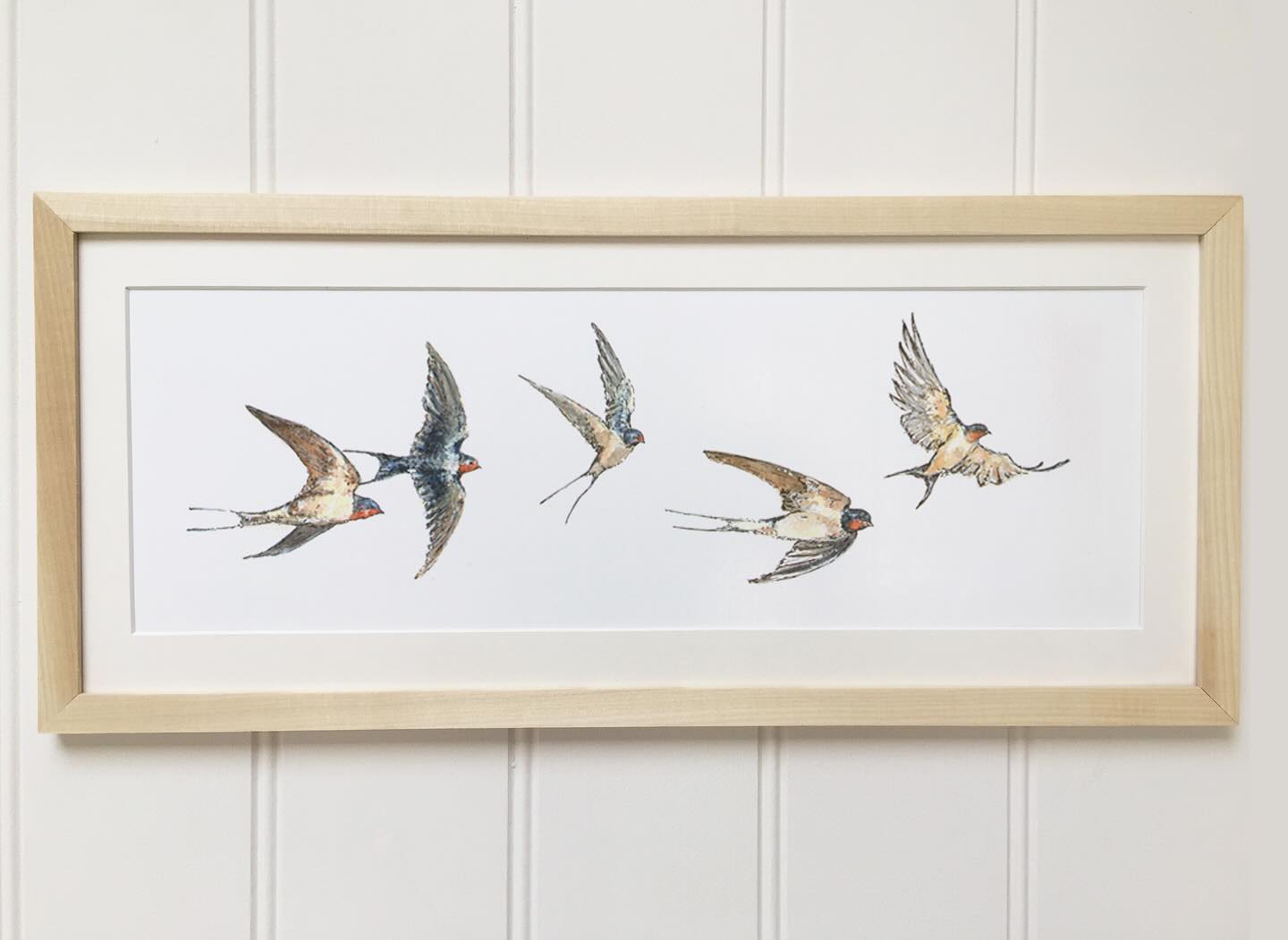 I wonder where these guys are now. Spring seems a long time ago now, but I look forward to seeing the first swallows every year. Original watercolour & ink, one of just three that size framed and ready to go
.
.
#countryliving #countrylife #countryart #inspiredbynature #countrydecor #countryhomesandinteriors #countrygarden #art #illustration #wildlifeart #animalart #prints #originalart #greetingscards #gifts #countryside #farmlife #houseinthecountry #dogs #swallows #illustrator #artist #petportraits #countryhome #painting #watercolours