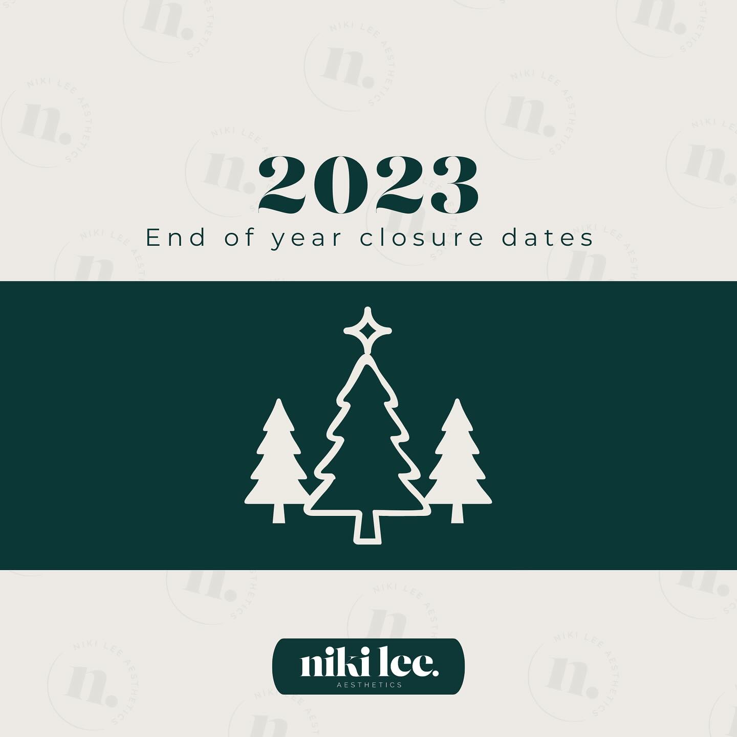 ~ Clinic closure dates
Happy holidays 🎄🎅⭐️
I’ll be on a holiday break with my fam bam 👨👩👧👧 from December 23rd to January 17th, 2024, and will be back in clinic on the 18th.
To secure appointments during the Christmas season, it’s recommended to book in advance, as availability is filling up. If you wish to schedule an appointment this year, please use the online booking tool linked in my bio or the booking button on my website.
@bynikilee
/nikileeaesthetics
www.nikileeaesthetics.com
Super excited to see your beautiful faces soon 🤍
Niki x
#nikileeaesthetics #christmasholidays #happyholidays #perthbookings #perthcosmeticnurse #perthinjectables #perthskinclinic #southperthinjectables