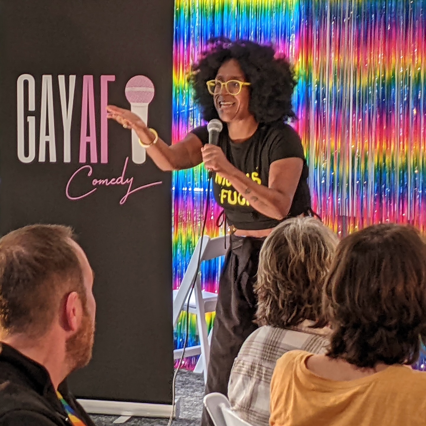 Big thank you to everyone who came out to Queer Comedy Night at Sir Sam’s Ski & Ride last night - it was HILARIOUS!!
Thank you to all our fabulous comics:
Daphney Joesph (@daphney1joseph), Steve Degay (@steve.degay), Ava Val (@avavalcomedy), Jane Moote (@janemoote) & host Robert Watson (@thisisrobwatson) of GAYAF Comedy.
#mindenpride #gayafcomedy