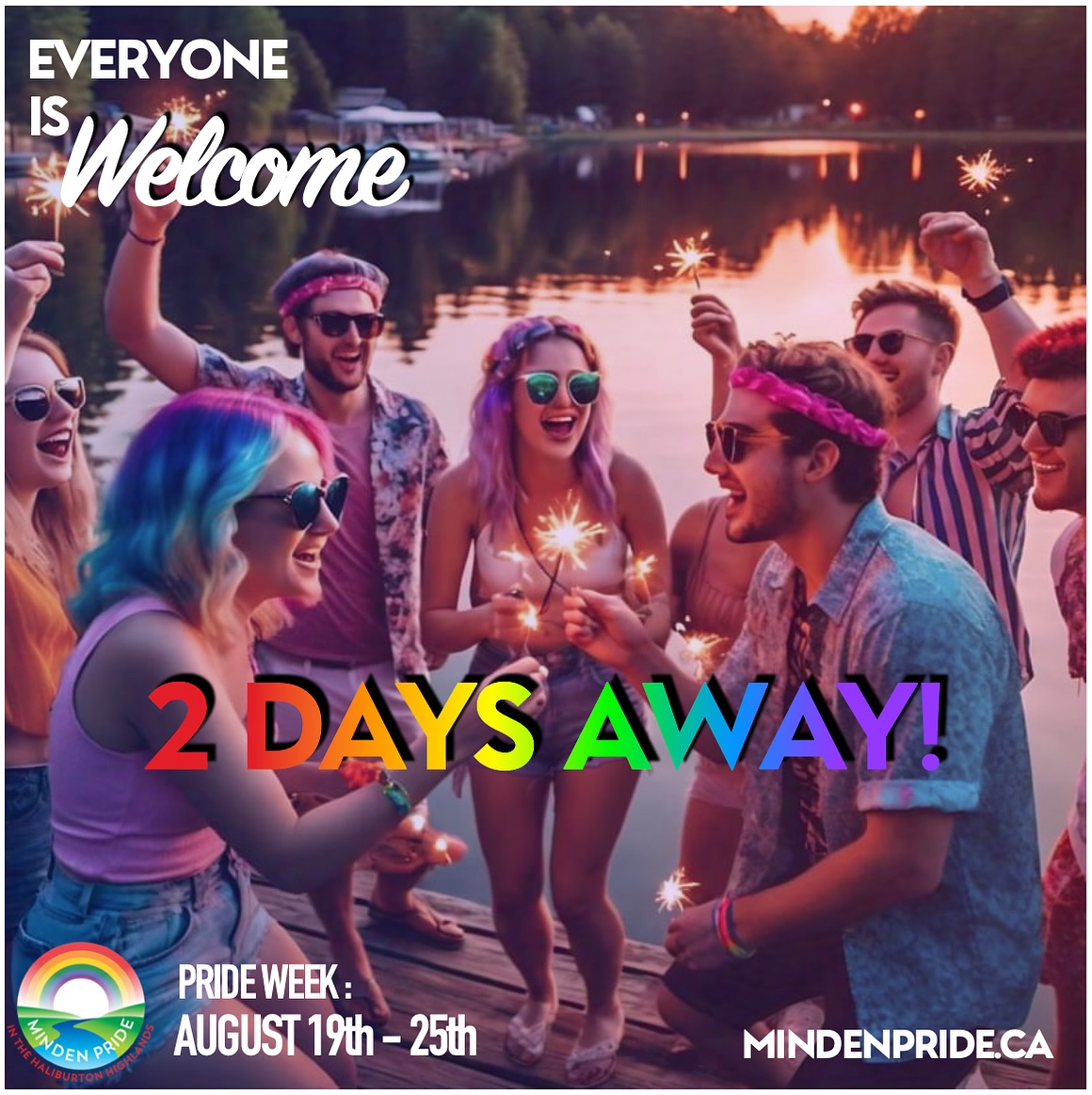 🎉We’re just 2 days away from Pride Week 2024!!🎉
🌈Celebrating the vibrant diversity throughout the Haliburton Highlands. 🌈
❤️🧡💛EVERYONE IS WELCOME💚💙💜
❤️MONDAY:
10:30am : UPRIVER TRADING CO. presents the Festival Opening Reception in Minden
11am : Flag Raising & Opening Ceremonies at the Minden Municipal Offices
5pm: BAUMGARTNER REALTY GROUP presents the Festival Meet & Greet at The Bonnie View Inn
🧡TUESDAY:
3pm : Drag Story Time at the Minden Library
5pm : Eat Cheeserie + Cocktails presents Voice of Pride Exhibition Reception at the Minden Hills Cultural Centre
💛WEDNESDAY:
11am : Youth Pride Day at the Youth Hub in Haliburton
7pm : Queer Comedy Night at Sir Sams Ski & Ride 🎟️tickets available at mindenpride.ca
💚THURSDAY:
3pm : Drag Story Time at the Haliburton Library
7pm : Queer Trivia Night at the Dominion Hotel in Minden
🩵FRIDAY:
1pm : Family Movie Matinée at the Minden Hills Cultural Centre
7pm : RED EVENTS presents The Burlesque Ball at PineStone Resort in Haliburton 🎟️tickets available at russellredrecords.ca
💙SATURDAY:
1pm : Mad Hatter Tea Dance at Hook, Line & Sinker in Haliburton
💜SUNDAY:
11am : Rainbow Street Festival on Water Street in Minden
Noon : Float With Pride River Parade on the Gull River in Minden (entrance at Rotary Park)
3pm : Festival Wrap Party at Boshkung Social in Minden
Need a ride to the Rainbow Street Festival?
🚌 Pride Ride Shuttle 🏳️🌈
💜SUNDAY :
10:30am Pick-up at the Youth Hub in Haliburton, Drop-Off at Rotary Park in Minden
3:15pm Pick-up on Prince Street in Minden, Drop-off at the Youth Hub in Haliburton
#mindenpride #everyoneiswelcome #myhaliburtonhighlands #haliburtonevents