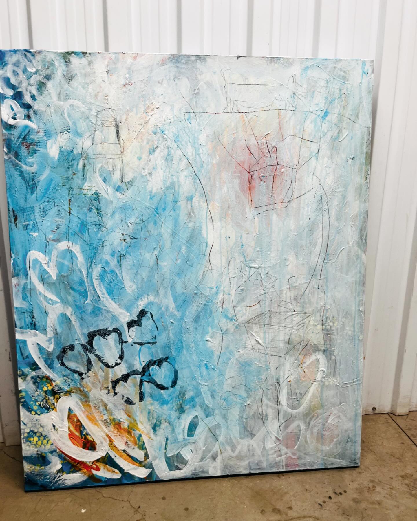 I like working in complementary colour schemes.
Acrylic and mixed media on canvas
30x36”
2023
J’aime bien utiliser le thème des couleurs complémentaires, on obtient toujours un résultat vibrant.
Acrylique et technique mixte sur toile
76,2x91,4cm