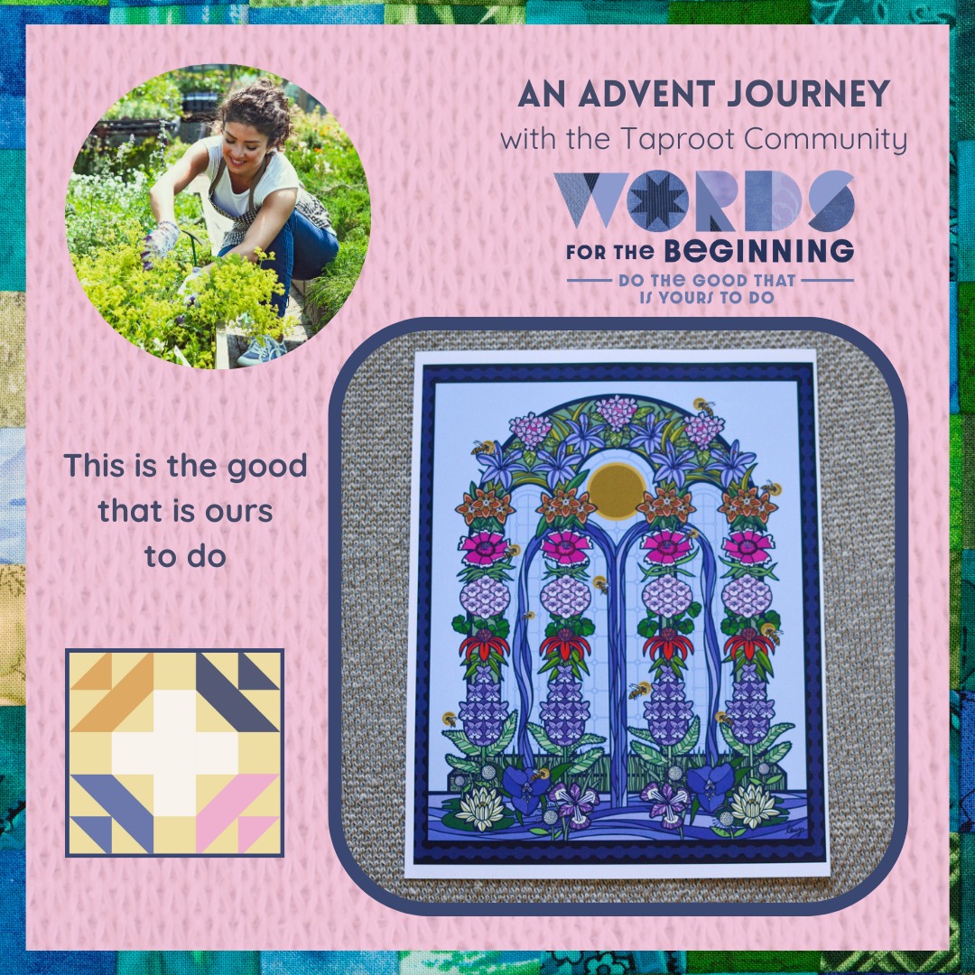 Dec 19th: âAfter repeated readings of this text, I began to see a garden bursting out of a spring. I imagined the flowers working together to build a beautiful arched structure in a parched place. For me, the structure came to represent the rebuilt ruins in the text which create a safe space for restored communities to thrive. I began creating the piece by finding both drought-resistant and water-emergent plants to create the structureâŠ
Metaphorically speaking, the health of the garden depends on the hard work of gardeners culling weeds (which in the Isaiah passage could be represented by removing the yoke, the pointing of fingers, and the speaking of evil). The garden also depends on adding necessary nutrients to the soil (offering food to the hungry and satisfying the needs of the afflicted). This is the good that is ours to do.â
âfrom the artistâs statement for âFull Life in the Emptiest of Placesâ by Rev. Lauren Wright Pittman, inspired by Isaiah 58:9b-12 | @sanctifiedart
#whatisyourstory #taproot_pnw #journeytogether #advent #LearnAndGrow #careforthegarden