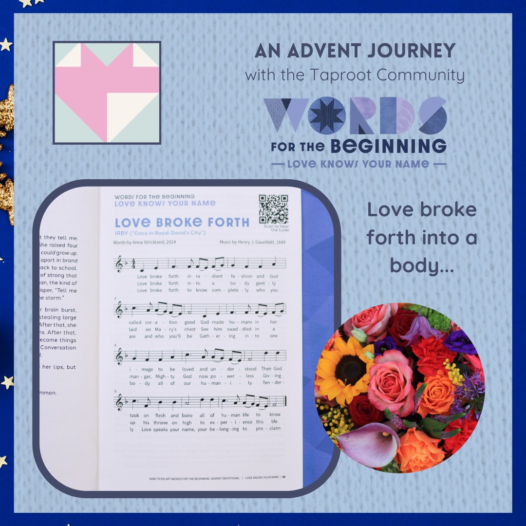 Merry Christmas! -
Love broke forth into a body
Gently laid on Maryâs chest.
See him swaddled in a manger,
Mighty God now powerless,
Giving up his throne on high
To experience this life.
âfrom âLove Broke Forthâ by Rev. Anna Strickland | @sanctifiedart
#LoveCameDown #taproot_pnw #journeytogether #christmas2024 #joytotheworld #sharecompassion #givegenerously #inspirehope #christmastide