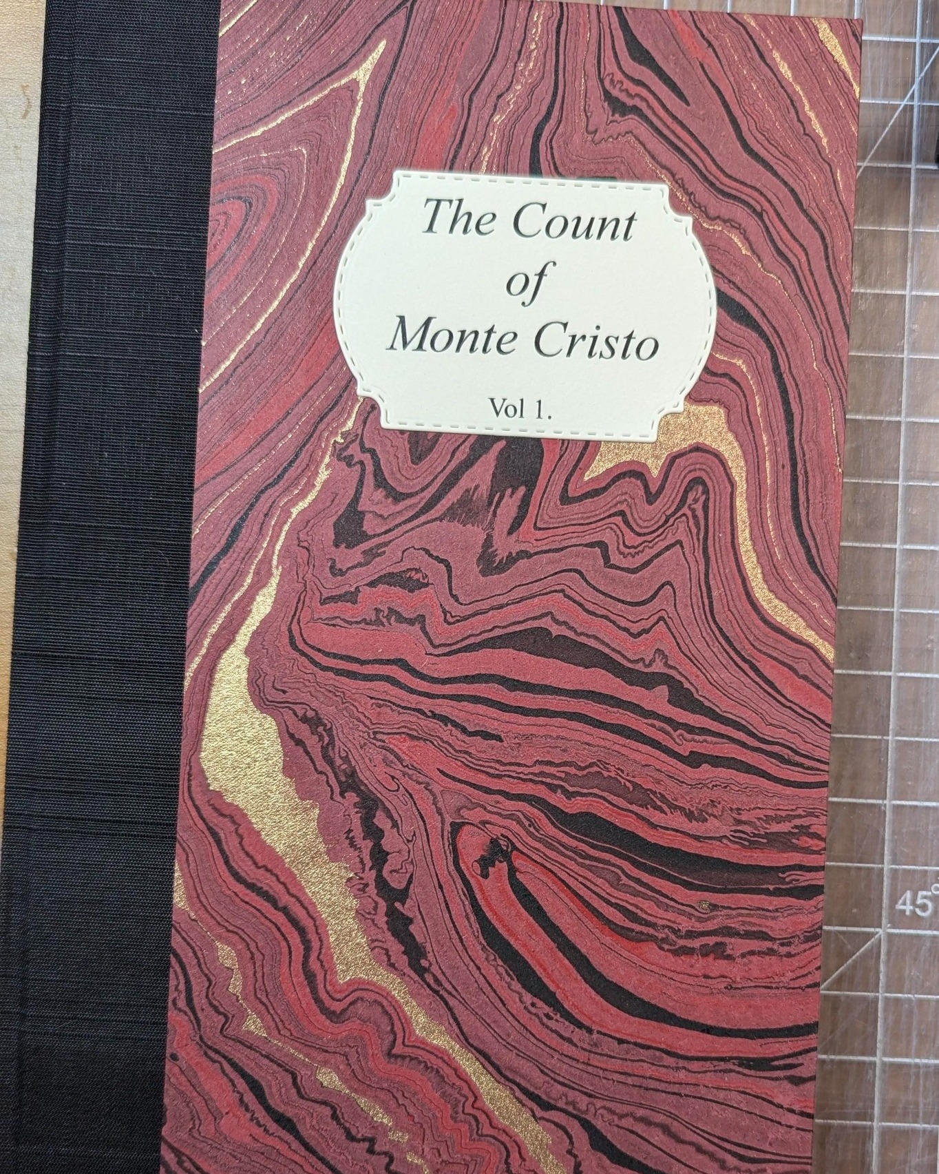 The full, unabridged, Count of Monte Cristo. Did you know it was 5 novels long? I didn't :) Came out beautiful with the Sustain and Heal marbled paper.
Last custom order in the list! Now I start on the spring line! Super excited with the new fabrics and bindings! So grateful to the custom orders for helping keep my business going #smallbusiness success π₯°