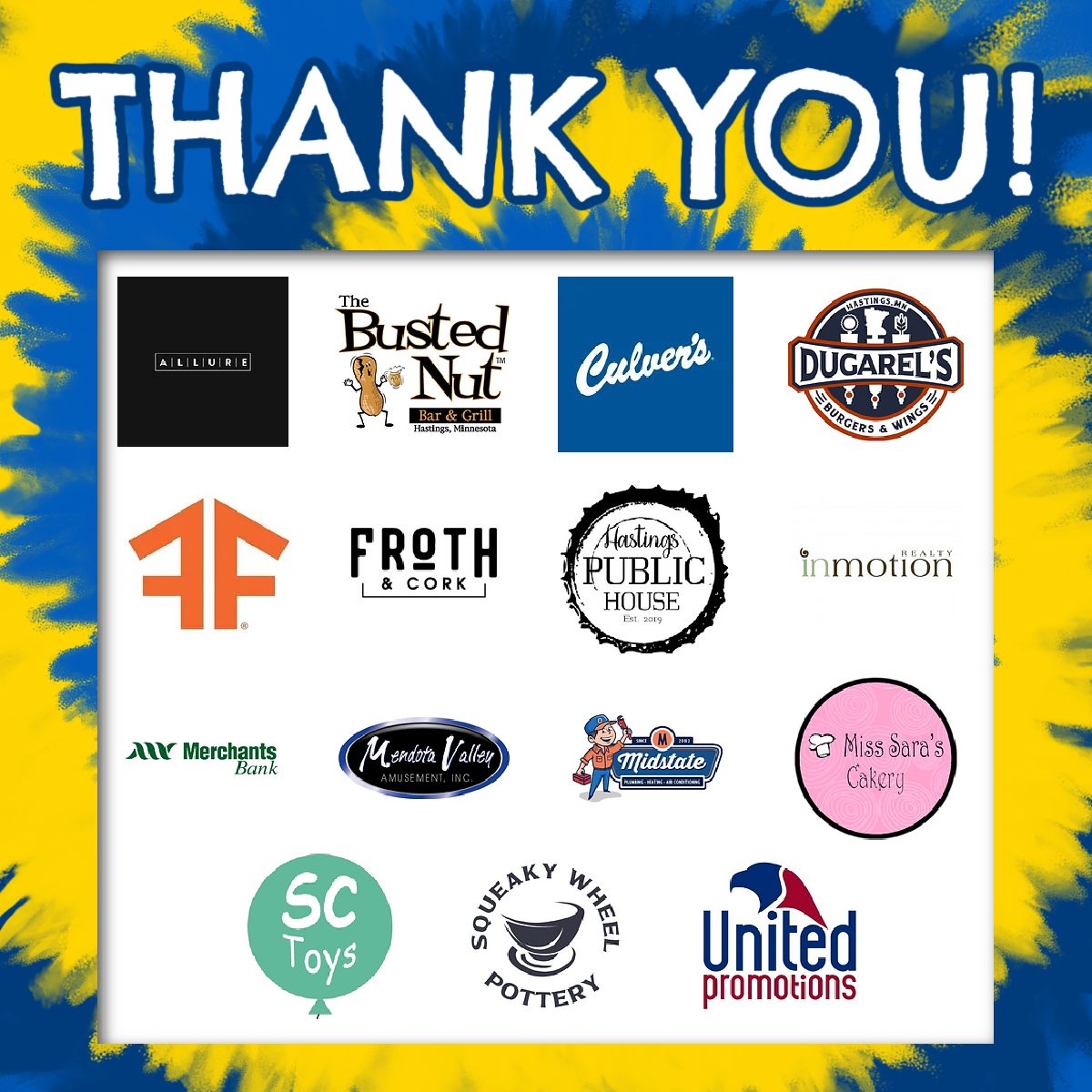 It's been just over a week since RAIDER-thon wrapped up and now that we've caught our breath, we wanted to make sure to let everyone involved know how grateful we are for their support. As a relatively new non-profit, and with a first-time event, we weren't sure how people would respond, but we never should have doubted this generous community!
THANK YOU, SPONSORS! Some of you with direct cash donations for RAIDER-thon, and others with donations for the Family Fun Festival.... you made such a difference! You ROCK! People... PLEASE... shop in their stores, eat in their restaurants, utilize their services. These folks CARE!
THANK YOU, HASTINGS MIDDLE SCHOOL ADMIN AND STAFF! It took months of planning, but with only a few short weeks for teachers and staff to get their head around what was happening, we thank them for helping to promote the cause at such a busy time of year. We couldn't have done it without your help!
THANKS YOU, PARENTS! Thank you to the parents of HMS students for signing them up, and promoting the cause! With your help, the students have a LOT to look forward to!
THANK YOU, COMMUNITY MEMBERS! When we needed a little boost at the end to meet our goal, you came through!
iMaGine is just getting started, we can't wait to do even MORE to lift up the efforts of students, teachers and staff in Hastings. This was a great start! High Fives all around!
iMaGine what we can do... TOGETHER!