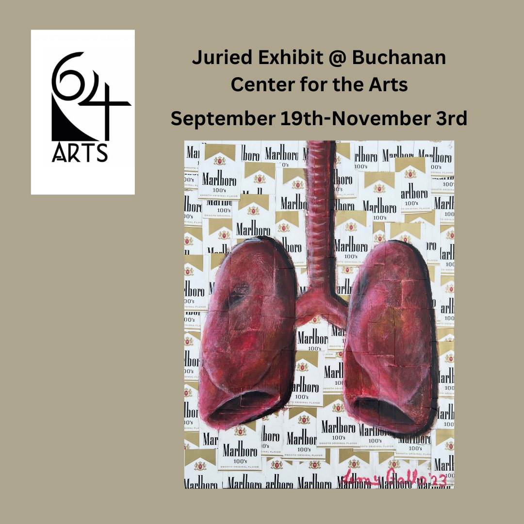 Thank You to the individuals 64Arts for including me in your “Juried Exhibition" and selecting my work to be shown @buchanancenter in Monmouth, @illinois . If you’re in the area check out the exhibit running September 19th-November 3rd. For more info check out: https://www.bcaarts.org/
For more information on my artwork, check out: http://www.LennyGallo.com, follow me on Facebook or Instagram @lennygalloart
-
-
-
-
-
-
-
Interested in a print, merchandise, or an original piece of art? Check out these sites:
Etsy:
https://www.etsy.com/shop/LennyGalloArt
Redbubble:
https://www.redbubble.com/people/LennyGallo
Fine Art America:
https://fineartamerica.com/profiles/lenny-gallo
-
-
-
-
-
-
#art #artistsoninstagram #artistsofinstagram
#gayartist #gayartworks #artwork #painting
#paintingsofinstagram #paintings #paintingsdaily
#oilpainting #expresionism #conceptart #oilpaintingart #artgallery #oilpaintingstudy #collage #mixedmediaart #gayartists #gayartistsoninstagram #Cancer #LungsHealth #lungs #gallery #abstractpainting #artgalleries #artshowcase #midwestisbest #cigarettesmoke #cigarsmoker