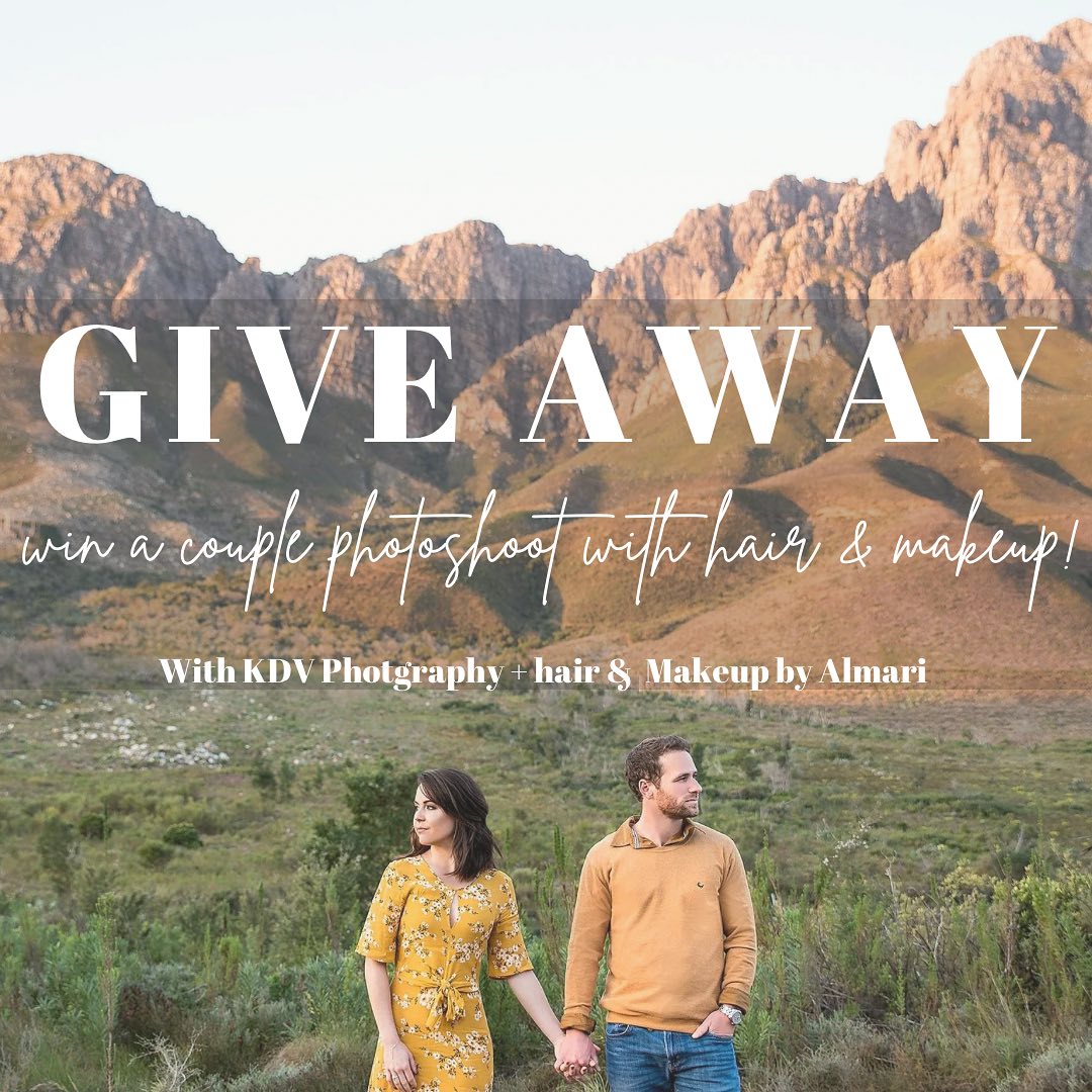 ✨SPRING GIVEAWAY TIME!✨
Enter now and stand a chance to win in a 1 hour couple photoshoot in Cape Town with @kaitlyndevilliers_photography + the amazingly talented hair and @makeupbyalmari 🤩
- HOW TO ENTER -
1️⃣ Follow @kaitlyndevilliers_photography & @makeupbyalmari
2️⃣ Tag a friend in the comments (Each tag = 1 entry so go wild ;)
3️⃣ Share & tag our post 🙌
✨Winner will be announced on the 5th of October✨
#capetownphotographer #photoshootgiveaway #coupleshootgiveaway #hairandmakeupgiveaway #springgiveaways #engagementshootgiveaway #couplescapetown #capetownengagementphotographer #capetowncouplephotographer #winaphotoshoot