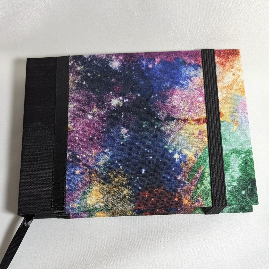 Watercolor book... IN SPAAAAACE!!! π€£
This was one of my first watercolor "sketchbooks," with a lay-flat break-away binding and even a loop to hold your brush.
Custom order but I'm so happy with how it turned out and absolutely LOVE the fabric.
What do you think?! #watercolorsketch #smallbusiness #bookbindersofinstagram