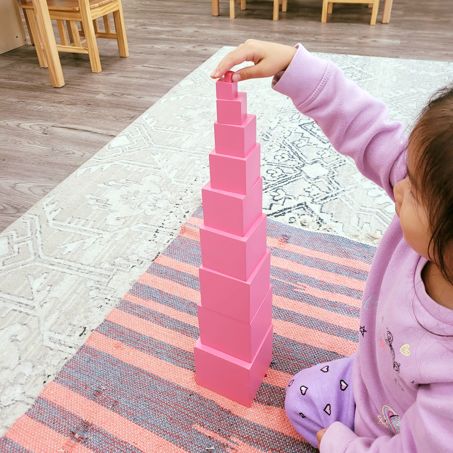 ๐ธ Stacking the Pink Tower at Lily Montessori! ๐ธ
The iconic Pink Tower is one of our favorite Montessori activities at Lily Montessori. It helps refine your child's visual sense and motor skills as they carefully stack the cubes from largest to smallest. Through this process, children learn to recognize size differences, which boosts their ability to observe and make distinctions in their environment. ๐
Hands-on learning that builds skills while fostering concentration and independenceโthatโs the Montessori way! ๐ซ
๐ Want your child to thrive in a nurturing environment? Enroll today! (Link In Bio)
๐ฑ+1 613-222-3666
#LilyMontessori #PinkTower #VisualDevelopment #FineMotorSkills #HandsOnLearning #MontessoriMaterials #EarlyChildhoodEducation #MontessoriLife #EnrollToday #OttawaParents #OttawaKids #OttawaChildcare #MontessoriOttawa #OttawaPreschool #YOW
