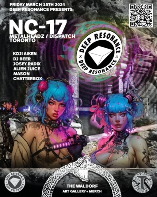 🟨Following our sold out show with Stranjah Deep Resonance proudly Presents:
NC-17 (Metalheadz UK / Dispatch Recordings UK)
NC-17 VERY rarely performs in North America, with sold out shows all over the UK and Europe, we are proud and honored to have him in Vancouver for his ONLY North American stop this season.
An Absolute Drum & Bass savant and possibly one of the most prolific producers in the genre, his Patreon is regularly filled with unreleased tracks of the highest caliber. You can expect to hear absolutely unheard of tunes and dubplates March 15th at The Waldorf.
Make no mistake, this one is for the headz.
Tickets on Showpass and in Bio links
https://www.showpass.com/deepr005/
*As we understand times are tough, and we believe now more than ever, everyone deserves to have a good time and belong, we have put up half of all tickets at discounted rates because we do this for the love, the music, the art, the culture.
Drum & Bass is our home 🫶
See you on the dancefloor.
Early Birds: $10 (SOLD OUT)
Tier 1 Discounted: $15 (50% SOLD OUT)
Tier 2 Discounted: $20
Tier 3 Regular: $25
GA/Door Regular: $30
🌘🗿🌒
#dnb #drumandbass #vancouver #art #music #culture