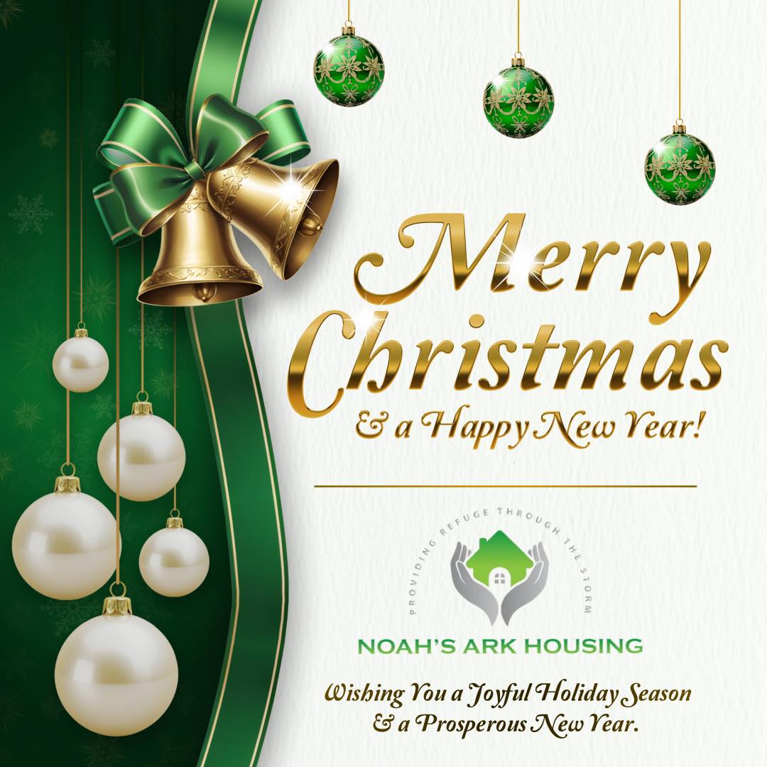 As we celebrate this holiday season, we want to express our heartfelt gratitude to our community and supporters for your dedication and compassion.
This time of year reminds us of the importance of home, hope, and heart. Together, we’ve worked to provide safe and supportive housing for those in need, creating a brighter future for many.
As we look forward to a new year, let's continue to build bridges of kindness and shelter, ensuring everyone has a place to call home. Your support makes a world of difference.
Happy Holidays from all of us at Noah’s Ark Housing.
#noahsarkhousing #homelesstohopeful #providingshelterthroughthestorm