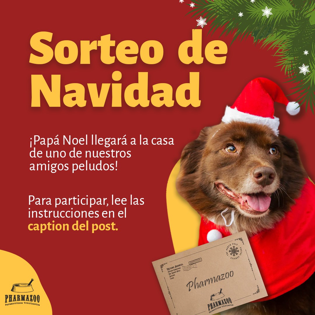 🎄✨ ¡SORTEO NAVIDEÑO DE PHARMAZOO! ✨🎄
¡Es tiempo de celebrar las fiestas con nuestros peluditos! 🐾