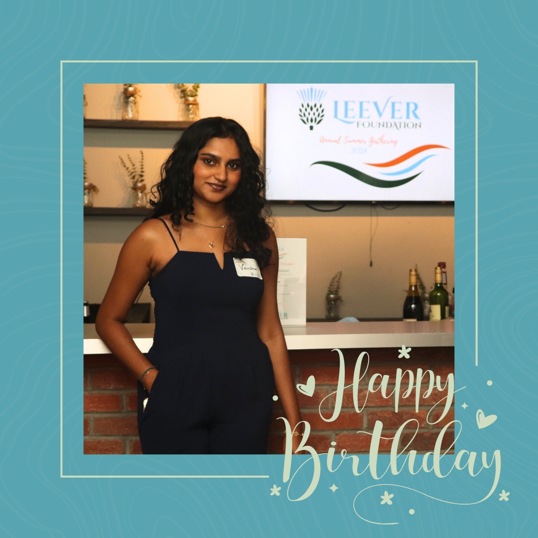 Happy Birthday to our Research and Operations Specialist, Varsha Jorawar!
Today, we celebrate Varsha’s invaluable contributions to the Leever Foundation. Her expertise and dedication to advancing our research initiatives drive impactful, data-informed decisions that strengthen our work and deepen our commitment to the Waterbury community. Join us in recognizing Varsha’s hard work, passion, and commitment as we wish her a wonderful birthday and another year of success and achievement!