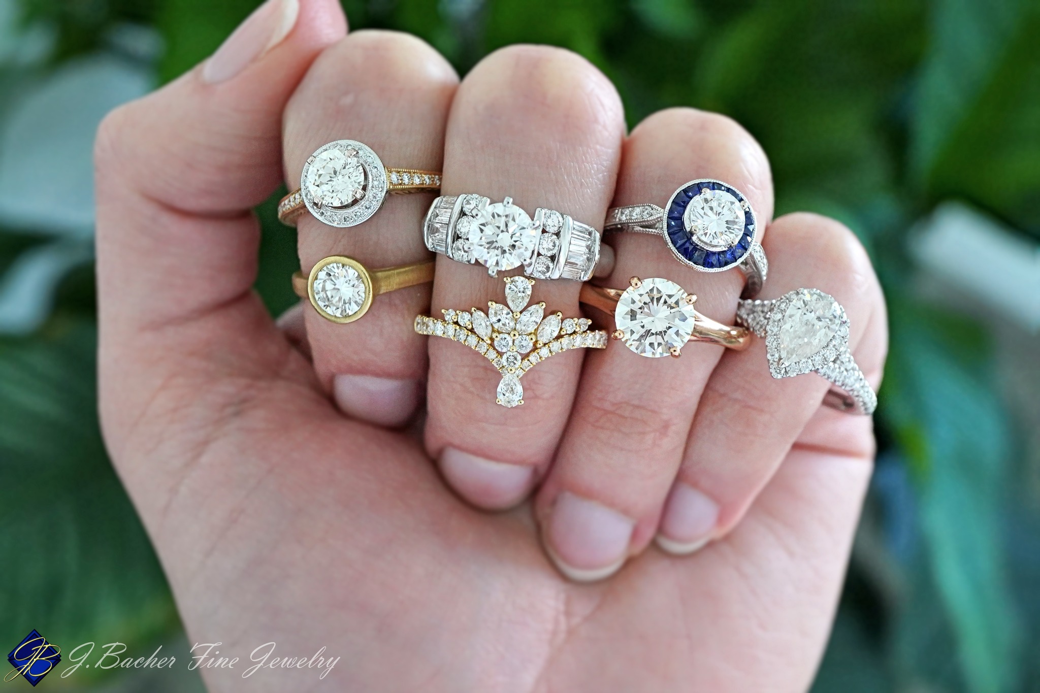 Happy Birthday to all who were born in April! You have one of our favorite gemstones as your birthstone - Diamond. ๐ (It is also the gem that marks the 10th, 60th, and 75th wedding anniversaries.)
This hardest gem of all is made of just one element: carbon. Itโs valued for its colorless nature and purity. Most natural diamonds are primeval, over a billion years old, and form deep within the earth. They are among natureโs most precious and beautiful creations.
Diamonds are the hardest material on earth: 58 times harder than anything else in nature. The average yield in most diamond mines is 1 part diamond to 1 million parts host rock.
Some pieces pictured have already sold. However, you can shop our current in-stock selection of natural & lab-grown diamond jewelry in-store and on our website:
https://www.jbacher.com/shop?Stone%20Type=Diamond