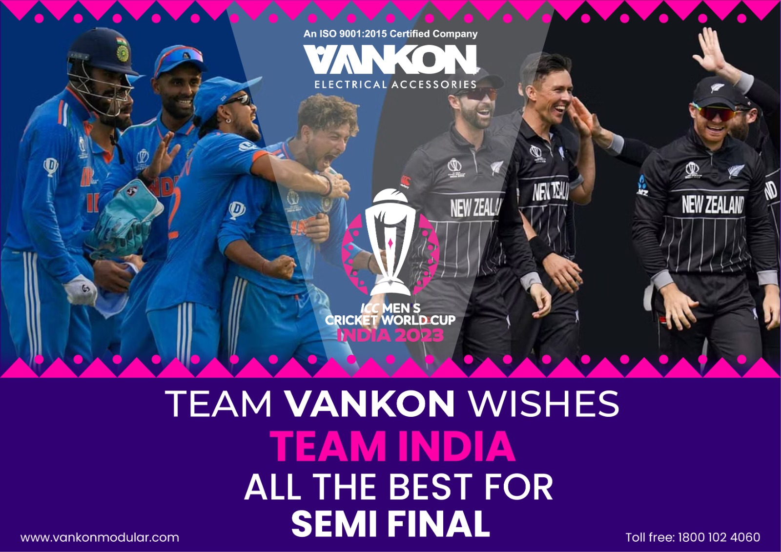 Team Vankon wishes Team India all the best for World Cup 2023 semi final!
.
.
.
.
.
.
#vankon #vankonmodular #switches #lighting #cables #switchgears #LED #homeautomation #electricalaccessories #modularswitches #modularswitchplates #electrical #lightingideas #lightingsolutions #makeinindia #madeinindia #vocalforlocal #supportlocal #proudlyindian #worldcup2023 #TeamIndia #CheerForIndia