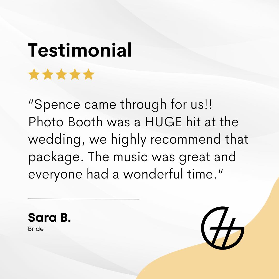 Thank you, Sara!!
#ctweddingdj #ctweddings #ctphotobooth #ctphotoboothrentals #ctphotoboothservices #harmongrayentertainment #hgphotobooths