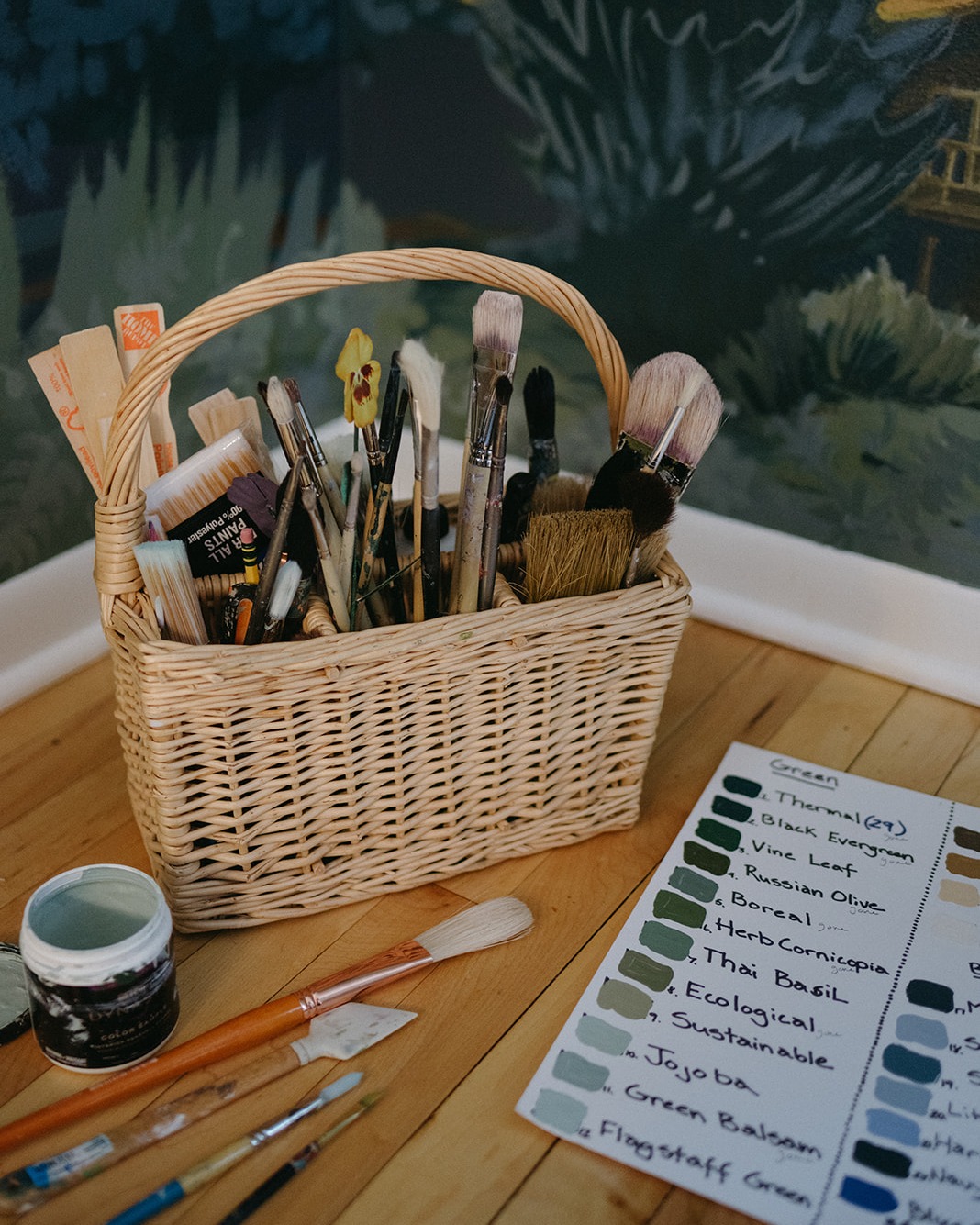 brushes and swatches, that is how we keep track of which colors we are using while we paint.