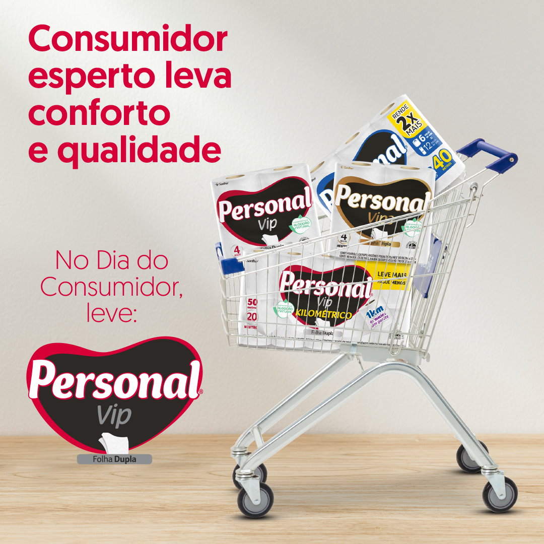 🛒✨ Feliz Dia do Consumidor! ✨🛒
Porque você merece um cuidado VIP todos os dias! 🥰
E é por isso que Personal Vip combina e tem um perfeito equilíbrio entre maciez, resistência e qualidade para garantir o seu conforto e bem-estar.
Obrigado por escolher o melhor! Você é a nossa prioridade. ❤😉