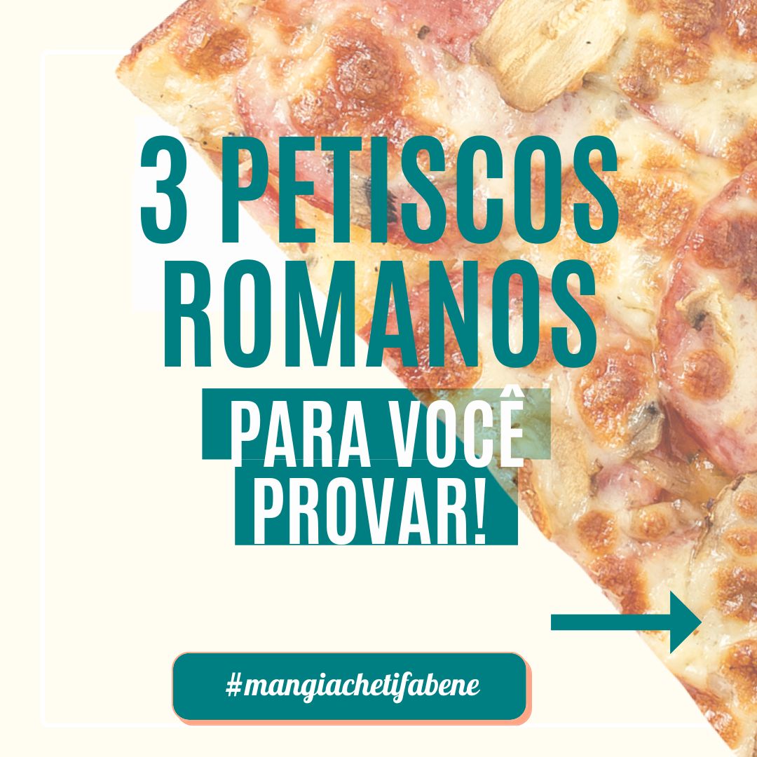 Olá pessoal, hoje vou compartilhar com vocês três petiscos típicos romanos que vocês precisam experimentar em sua próxima visita a Roma!
Supplì - esses croquetes de arroz e queijo são fritos e deliciosos. Eles são um petisco popular em toda a cidade e podem ser encontrados em muitos bares e cafés.
Carciofi alla giudia - as alcachofras fritas são um prato típico judaico-romano e uma iguaria local. Elas são fritas inteiras e crocantes e têm um sabor único.
Pizza al taglio - esta pizza "cortada" é vendida em fatias em muitas padarias em toda a cidade. Ela é geralmente mais grossa do que a pizza tradicional, com uma crosta crocante e muitas coberturas deliciosas.
E agora, para ajudá-los a encontrar esses petiscos deliciosos, aqui estão minhas recomendações para onde comê-los em Roma:
Supplì - Experimente o I Supplì em Trastevere, um pequeno bar acolhedor que serve alguns dos melhores supplì da cidade.
Carciofi alla giudia - Experimente o Nonna Betta, um restaurante judaico-romano tradicional no gueto judeu que é famoso por seus carciofi alla giudia.
Pizza al taglio - Experimente a renomada Pizzarium, uma padaria muito popular que é conhecida por suas fatias de pizza deliciosas e únicas.
Espero que vocês gostem dessas dicas e aproveitem sua próxima visita a Roma! Não se esqueça de compartilhar suas experiências e recomendações nos comentários abaixo.