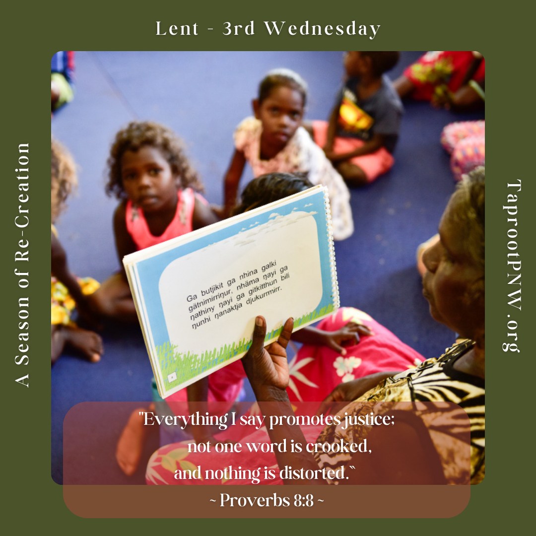 A wise teacher promotes justice and shows mercy. Who have your teachers and guides been throughout your life? Have you received wise counsel? Do you seek it out today?
#Lent2025 #Proverbs #wisdom #creationcare #justice #deeproots #listen