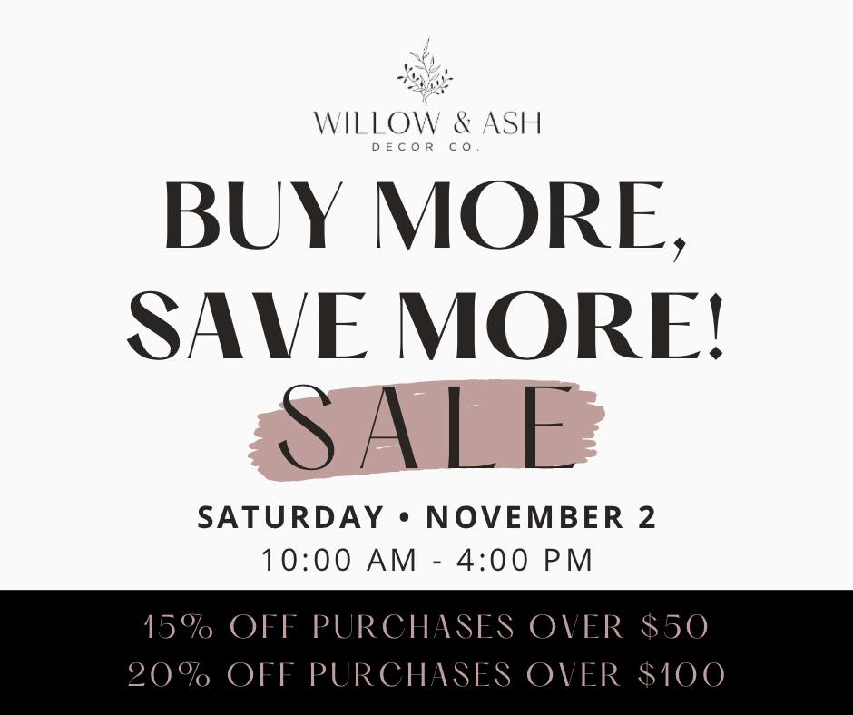 We have Charmed & Co. here until 3pm with their Charm Bar setup! Stop by and get yourself some cute jewelry or start your gift shopping early!
We also have a Buy More, Save More Sale going today only! We are open until 4pm. ✨✨✨