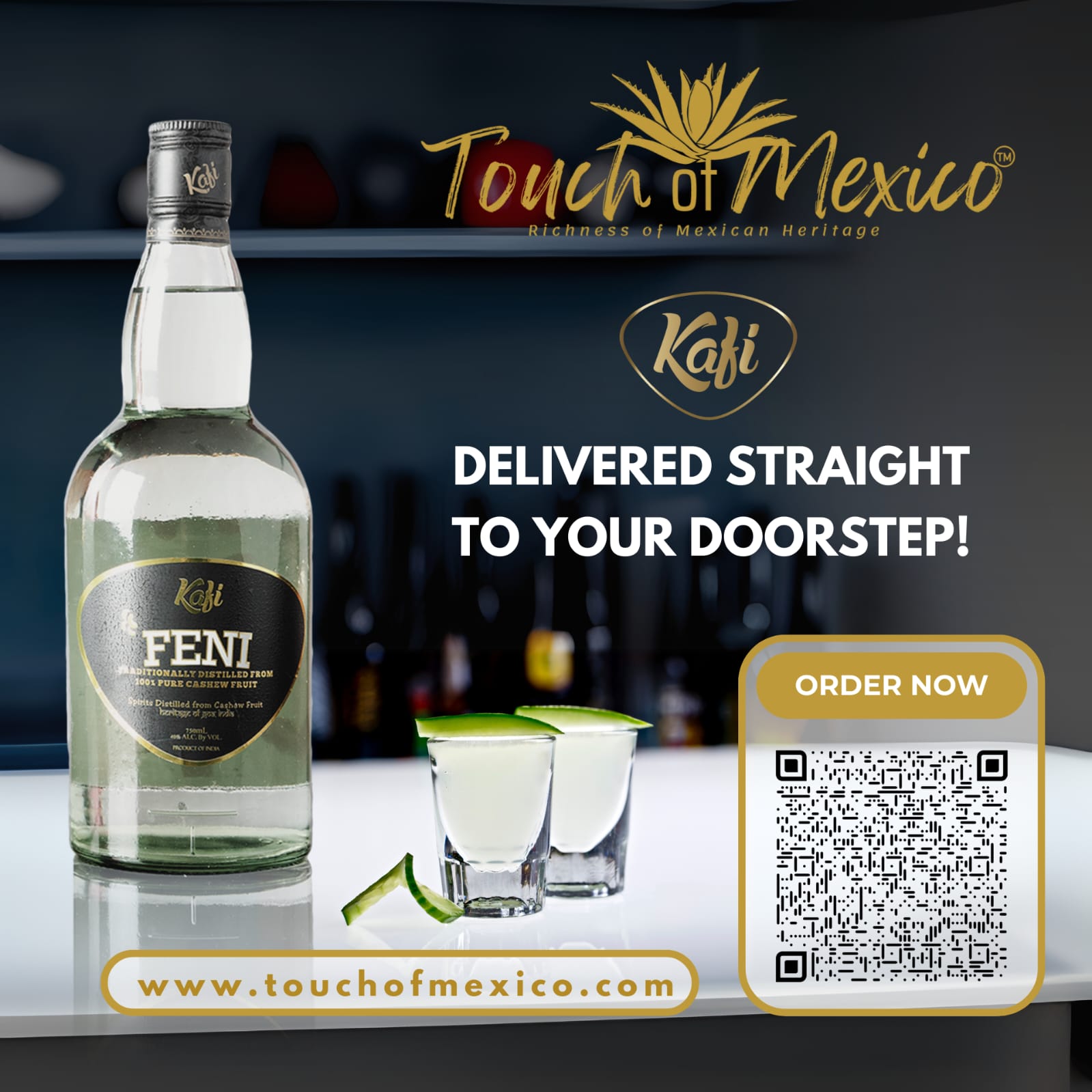 Touch of Mexico proudly introduces Kafi Feni.
A GI-certified heritage spirit from Goa, India, on its platform. Crafted from cashew apples using centuries-old traditions, Kafi Feni embodies the rich cultural heritage of Goa. Now available for delivery across 46 U.S. states, Touch of Mexico connects enthusiasts nationwide to this authentic, artisanal spirit. Experience the essence of Goa’s heritage in every sip. Order now and savor the tradition.
🌐 https://touchofmexico.com/products/kafi-feni-spirits-of-india
#kafifeni #88spirits #touchofmexico #heritagespirits #feni #IndianSpirits #indianspirits