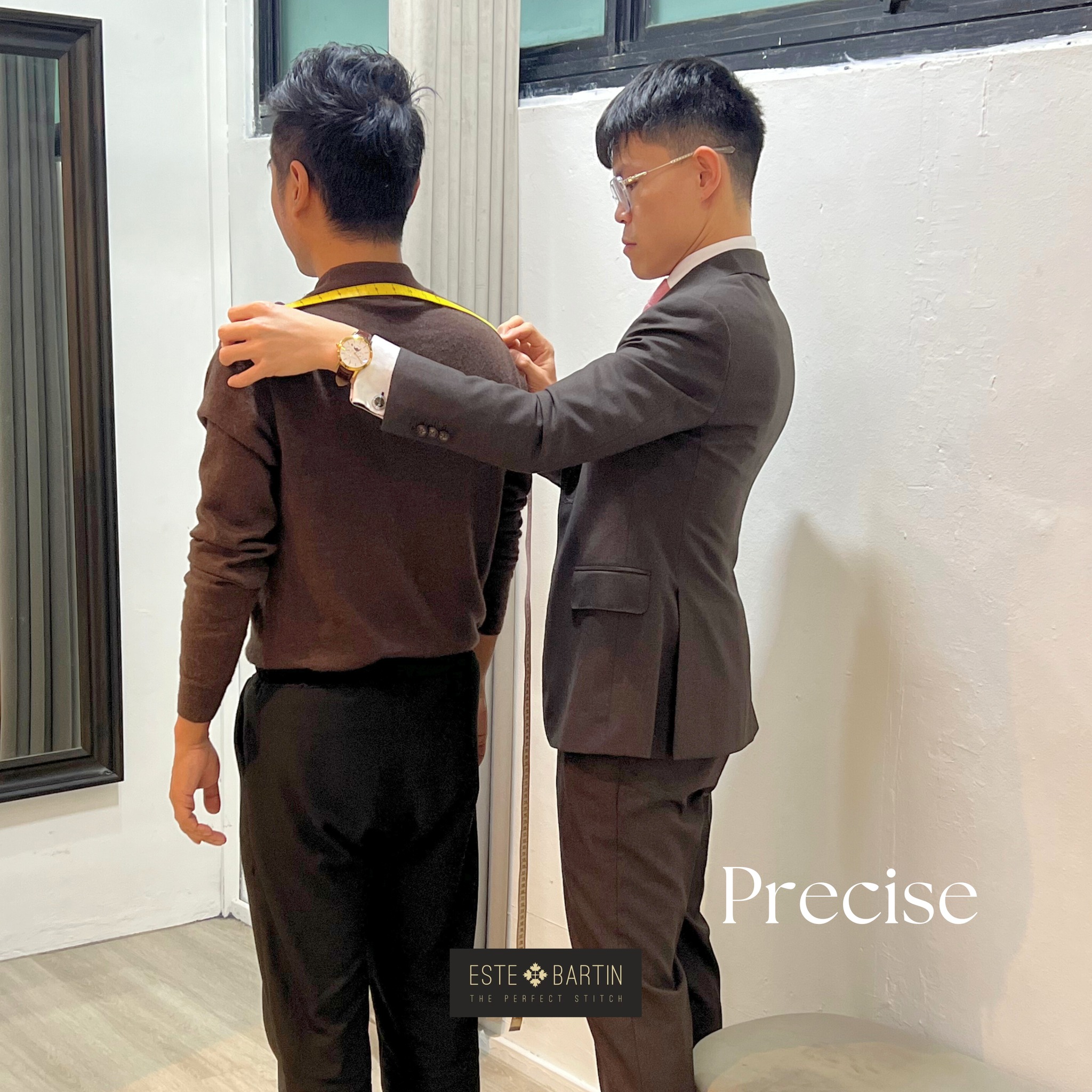 Precision meets perfection at Este Bartin. Delighted to have Zachary, our esteemed influencer, experiencing the meticulous craftsmanship of our tailored suits. Every stitch, every measurement, perfectly aligned to ensure an impeccable fit. #EsteBartin #EsteBartinCraftsmanship #TailoredPrecision