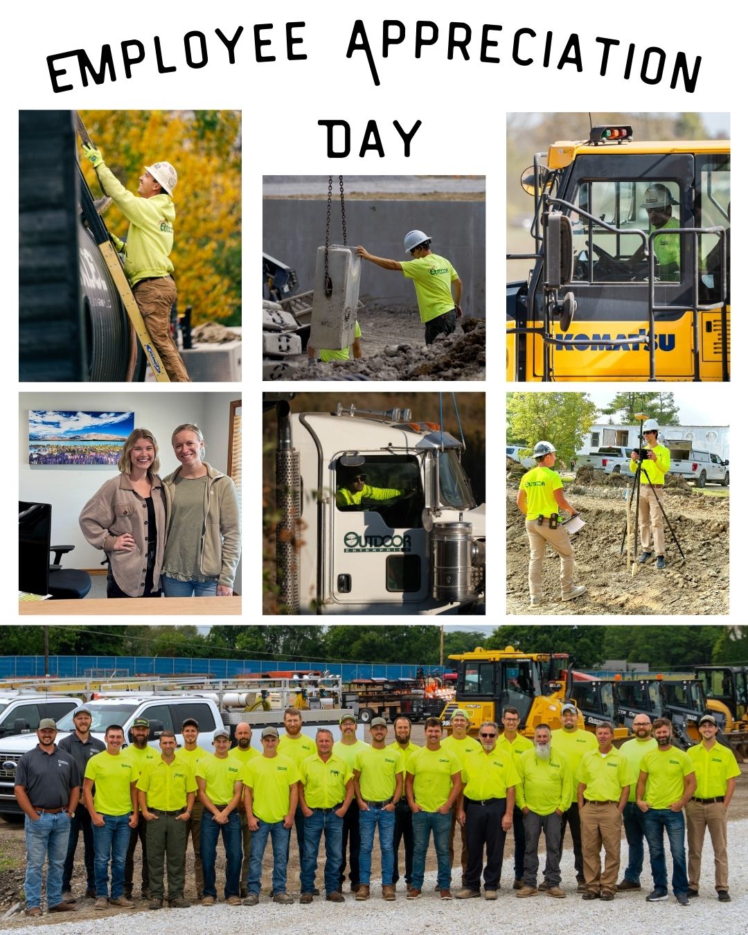 We appreciate our employees every day but wanted to make a special shoutout today. We would not be “Team Outdoor” without our team! We truly are grateful for each one of our team members who contribute their hard work and unique skills and abilities to make Outdoor the great company it is! Thank you!
Every single person has a part in creating and maintaining culture and ours is legit a very healthy one! And for that, thanks even more!
-Andy & Mel