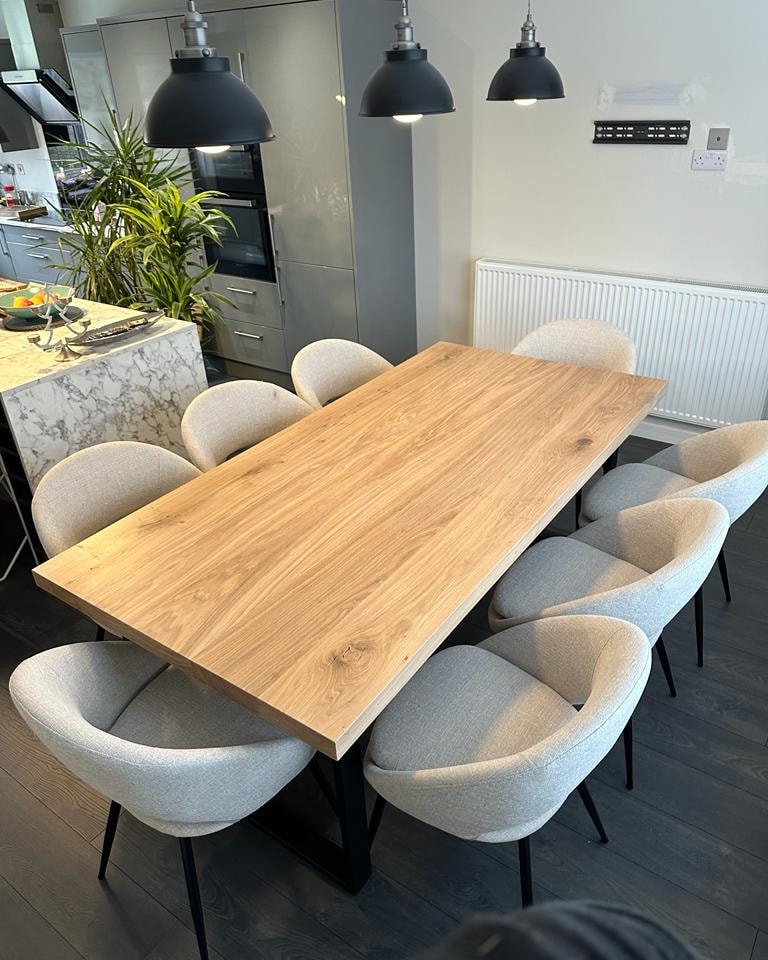 A stunning solid oak table made by hand in our workshop!!