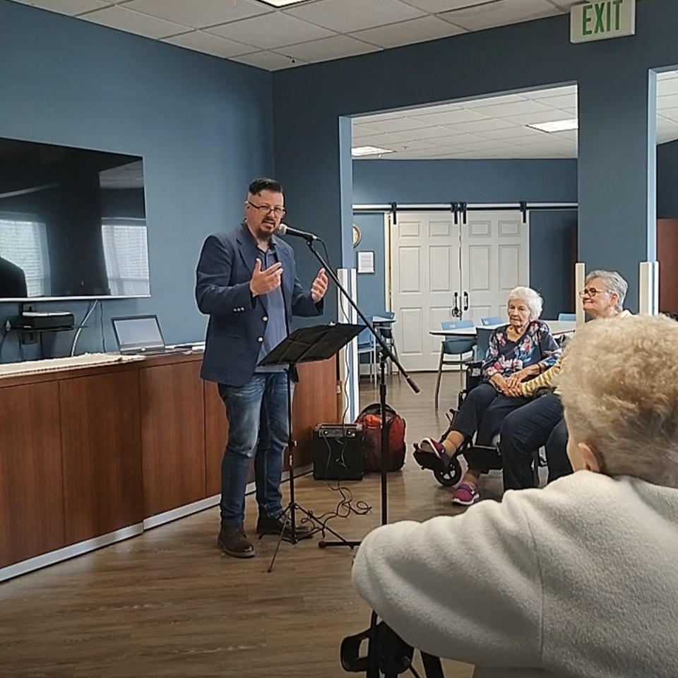 Wonderful time at the senior living center sharing the gospel and talking about the atonement through Isaiah 53.