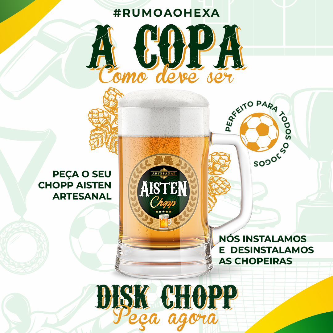 A Copa como deve ser! Você pede o nosso Chopp Aisten para seu evento, que nós levamos as nossas choperias, instalamos e desinstalamos pra você!
Peça o seu Chopp Aisten agora mesmo!
📱 Peça pelo Whatsapp (11) 99561-4527
📞 Peça pelo telefone (11) 4456-9899
Acesse o nosso site e conheça mais!
📱aistenchopp.com.br
Aisten. O chopp como deve ser!
#copa #copadomundo #chopp #pilsen #pilsner #choppaisten #choppdodia #brejadodia #choppartesanal #cervejaartesanal #cervejas #bebamelhor #cervejasespeciais #lupulo #malte #lupulando #saopaulo #sp