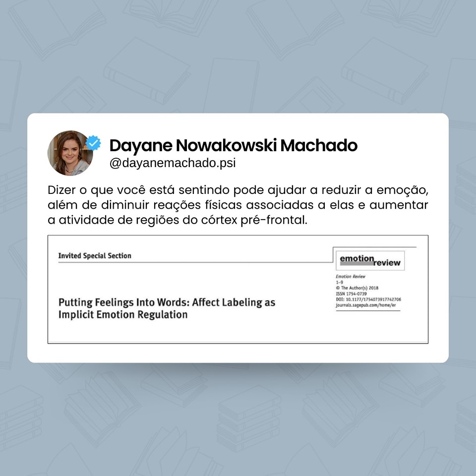 ✨ As emoções são funcionais e frequentemente nos preparam tanto mental quanto fisicamente para tomar certas ações.
Para colocar nossos sentimentos em palavras, precisamos primeiro identificar quais são esses sentimentos, o que requer um grau de autoconexão.
📚 No estudo citado os autores concluíram que a linguagem, e também a escrita expressiva sobre emoções em torno de eventos negativos passados, podem ser eficazes na regulação emocional.
#psicologa #terapia #pensamentos #emocoes #razao
