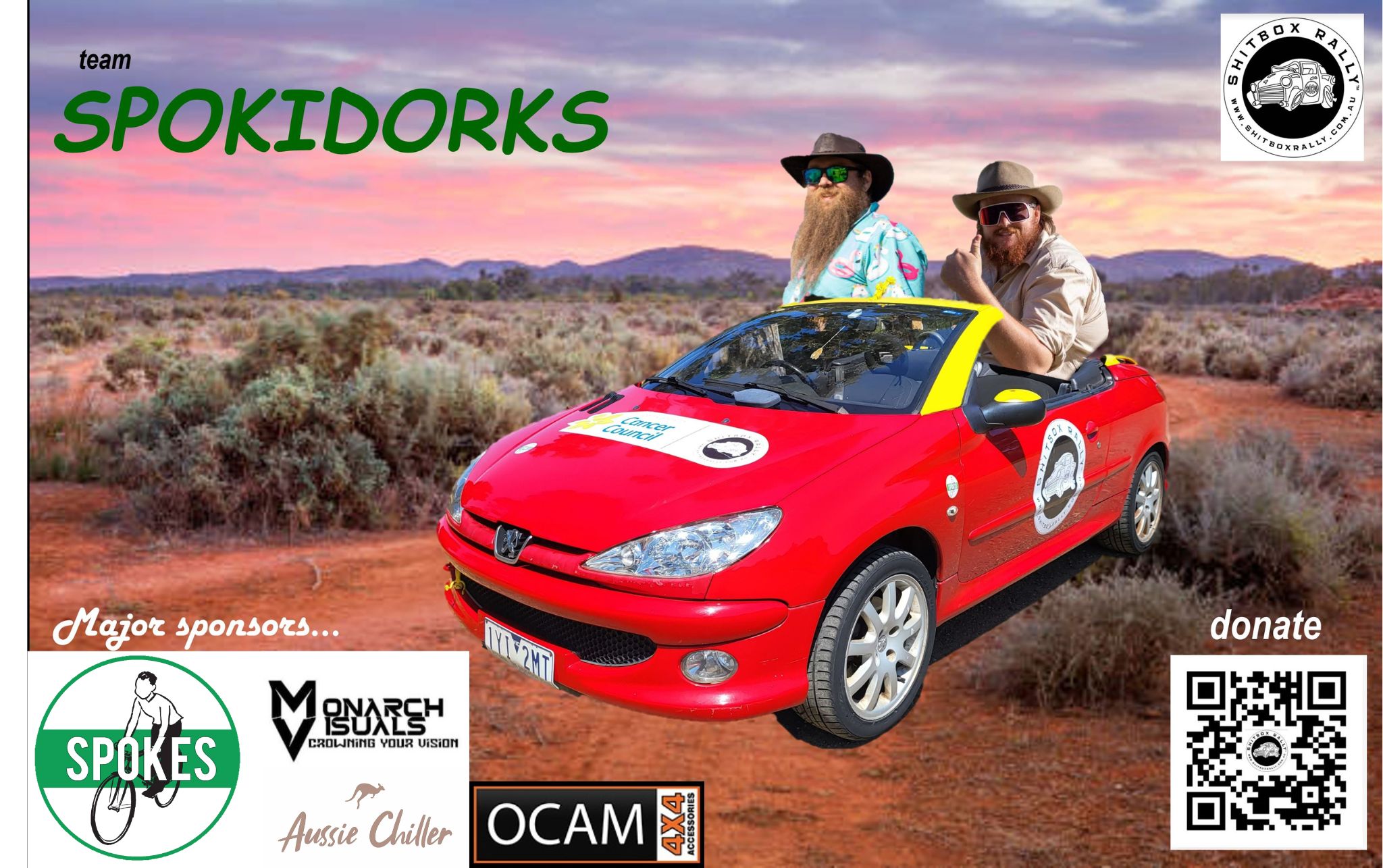 Sean and Mark are off for Team SpokiDorks- Shitbox rally autumn 2024 on the Shitbox rally.
Slightly updated route due to wet weather in WA but we with em safe and fun adventures!