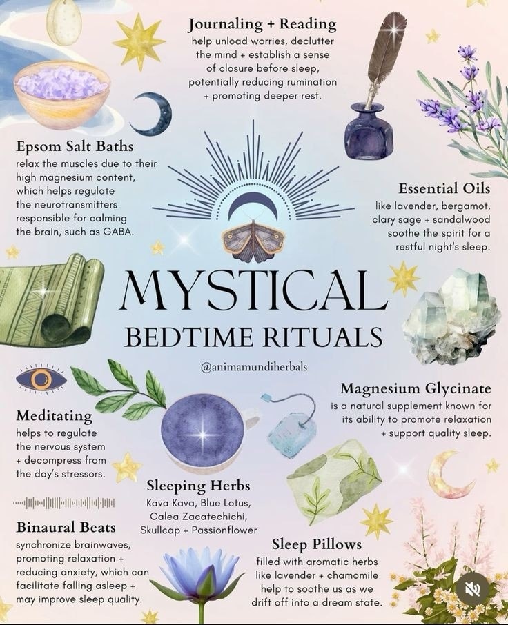 Thoughtful ways to prepare for bed. ✨💜✨