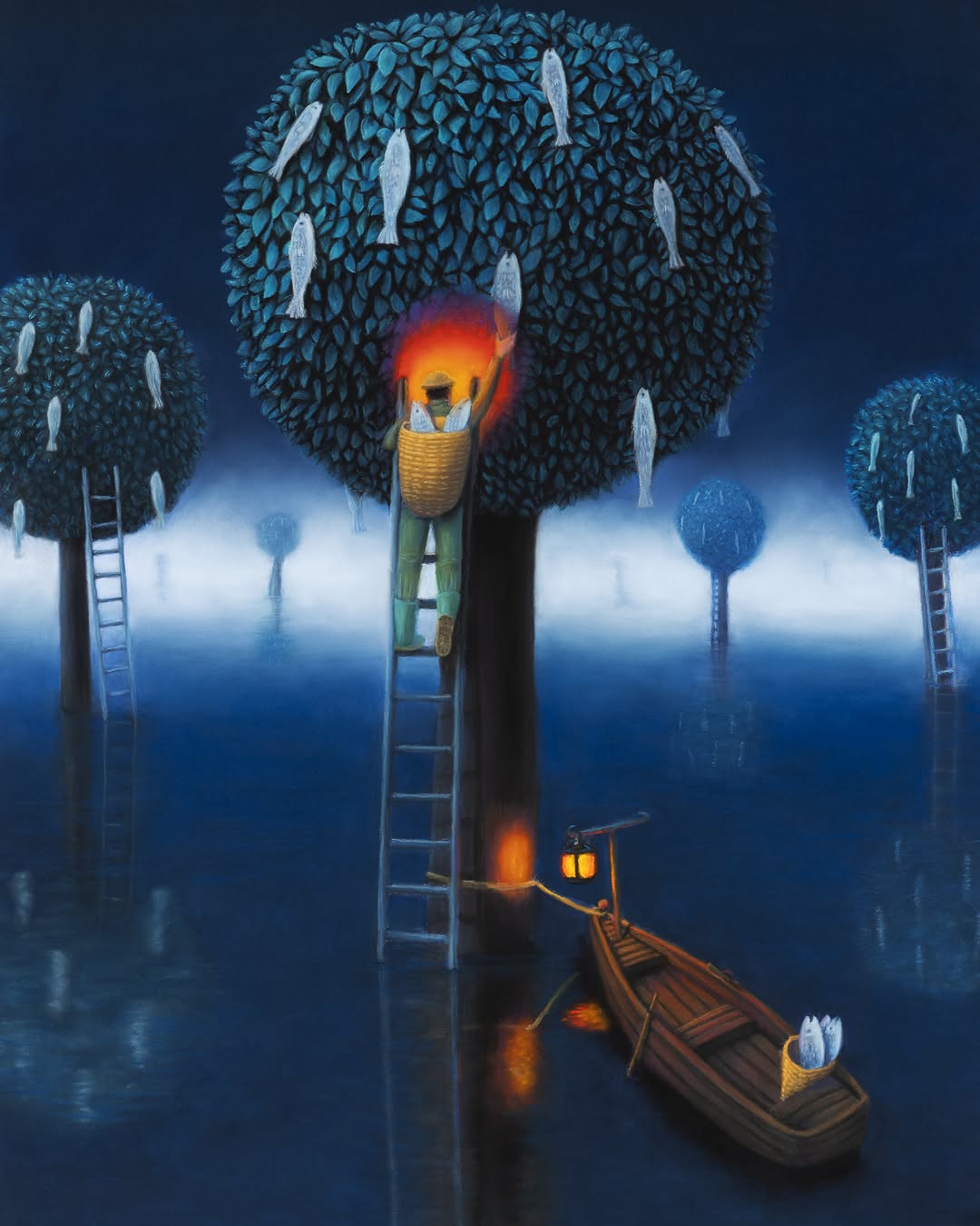 Un nuovo dipinto per celebrare le notti insonni. Quelle in cui resti da solo a raccogliere i tuoi pensieri. Quelle notti in cui nascono le ispirazioni per i dipinti di domani. Perché, come saggiamente ci ricorda un detto, "chi dorme non piglia pesci". 🐟✨
Insonnia
Pastello su carta
50x70cm
This new painting celebrates sleepless nights. The ones where you're alone, collecting your thoughts. It's during these nights that the inspirations for tomorrow's paintings come to life. After all, as a wise Italian proverb says, "chi dorme non piglia pesci"🐟✨ - meaning you have to be active to seize opportunities (in this case, creative ideas)
Insomnia
Pastel on paper
50x70cm
#softpastel #pastelpainting #contemporyart #surrealism #surrealart #italianartist #inspiration #nightlife