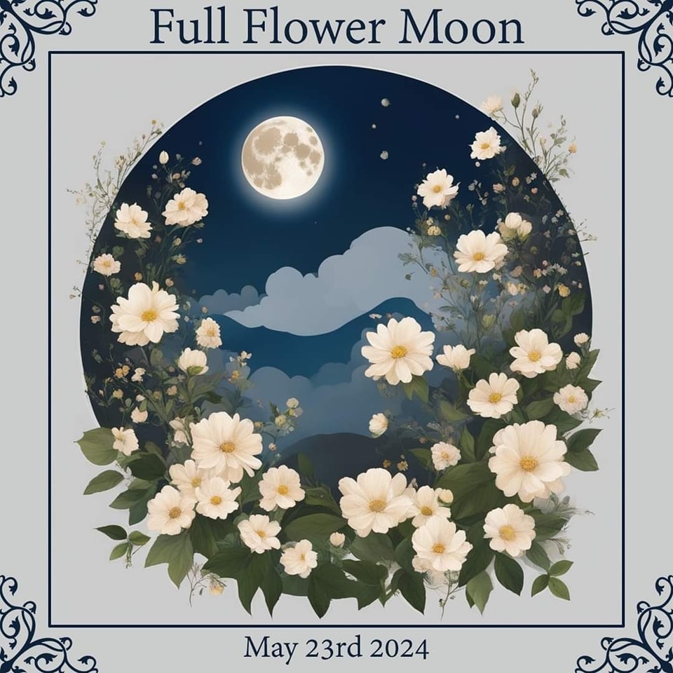 Happy Full Flower Moon! Charge your crystals!!