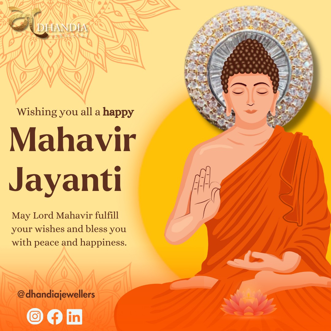 Crafting beauty inspired by timeless wisdom. Celebrate Mahavir Jayanti with adornments that echo tranquility and grace. 🌟
#happy #MahavirJayanti #diamondjewellery #goldjewellery #gemstones #dhandiajewellers