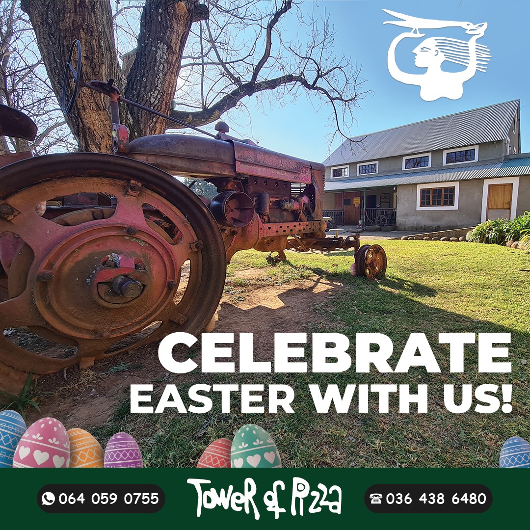 🐣🍕 We’ve hidden some eggs in this picture – can you find them all? Count the eggs, drop your guess in the comments, and then come enjoy the festive season with us amidst the serene beauty of Drakensberg.
Feast on your favourites, indulge in the season's flavours, and let's celebrate renewal, hope, and joy together. Share this egg-citing time with family and friends and create new memories at our table.
From our family to yours, wishing you an Easter basket filled with blessings and a heart full of joy! 🌸💕 How many eggs can you spot? Leave your guess below! 🥚✨
#EasterEggHunt #TowerOfPizza #SpringFeast #FamilyFun #GuessTheEggs #HappyEaster