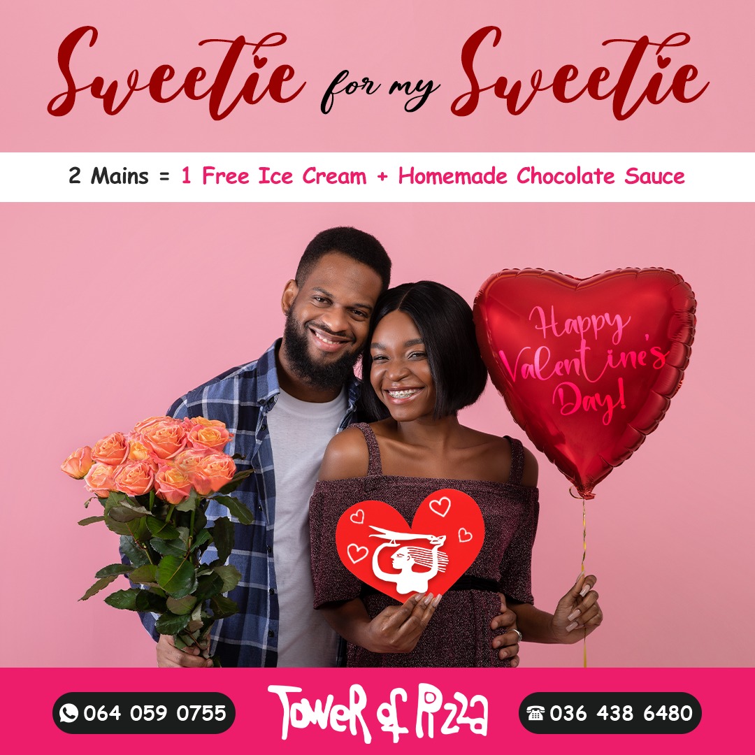 ❤🍕 Love is in the air at Tower of Pizza! This Valentine's Day, we're making your romantic dinner even sweeter with our 'Sweetie for my Sweetie' special.
With every two mains you purchase, enjoy a complimentary ice cream drizzled with our homemade chocolate sauce, on us! 🍨💕
Let’s make your Valentine’s celebration not just about the love you share but also about the flavors that bring you closer. Dine under the stars, indulge in heartwarming meals, and end your night on a sweet note. Because love birds deserve nothing but the best! 👩❤👨
Plan now and let us add a dash of Tower of Pizza magic to your day of love. Here's to making memories that are as sweet as our chocolate sauce! 🎉💝
#Valentines #TowerOfPizza #SweetieForMySweetie #LoveAndPizza #Drakensberg #NorthernDrakensberg #Love #FreeIceCream